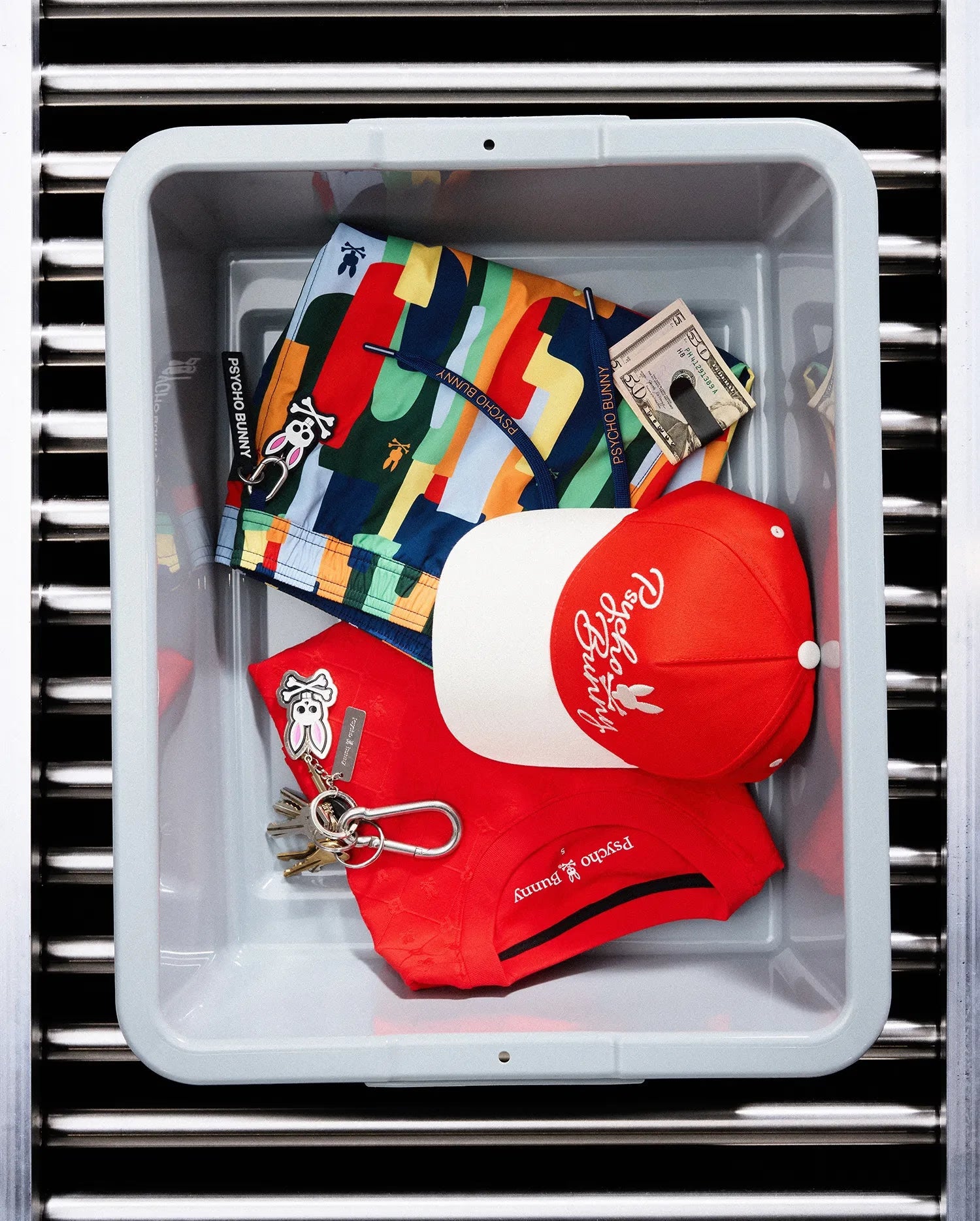Men's Psycho Bunny Sable A-Frame Trucker Cap Fiery Red