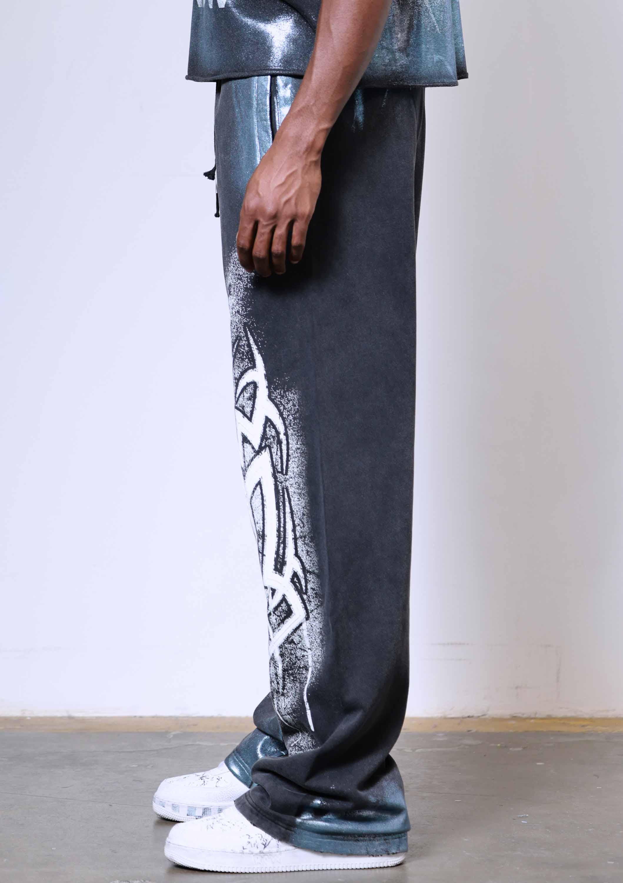 Men's First Row Y2K Tribal Baggy Jogger