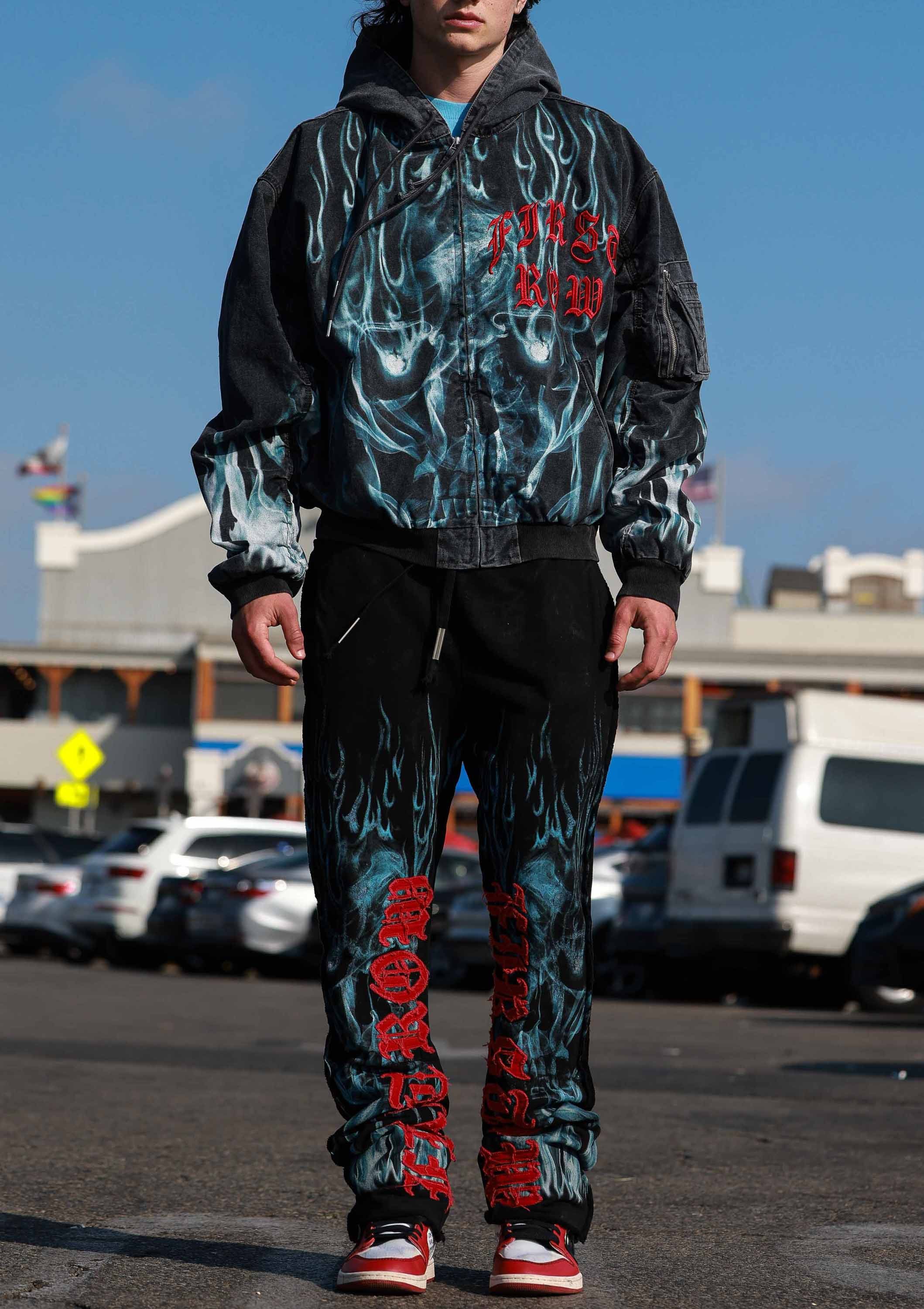 Men's First Row Wake Up & Be Fierce Flame Hood Jacket