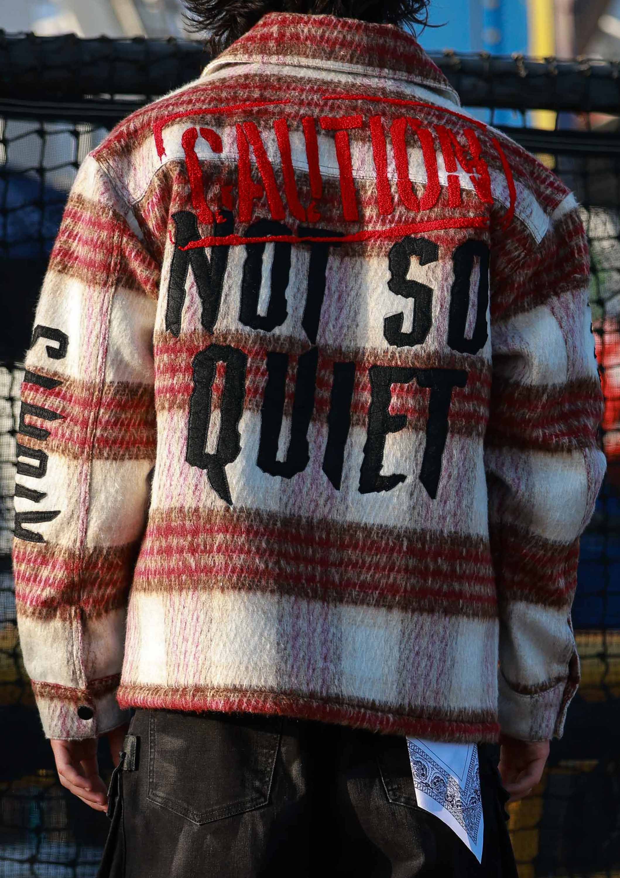 Men's First Row Caution Not So Quiet Shacket Burgundy