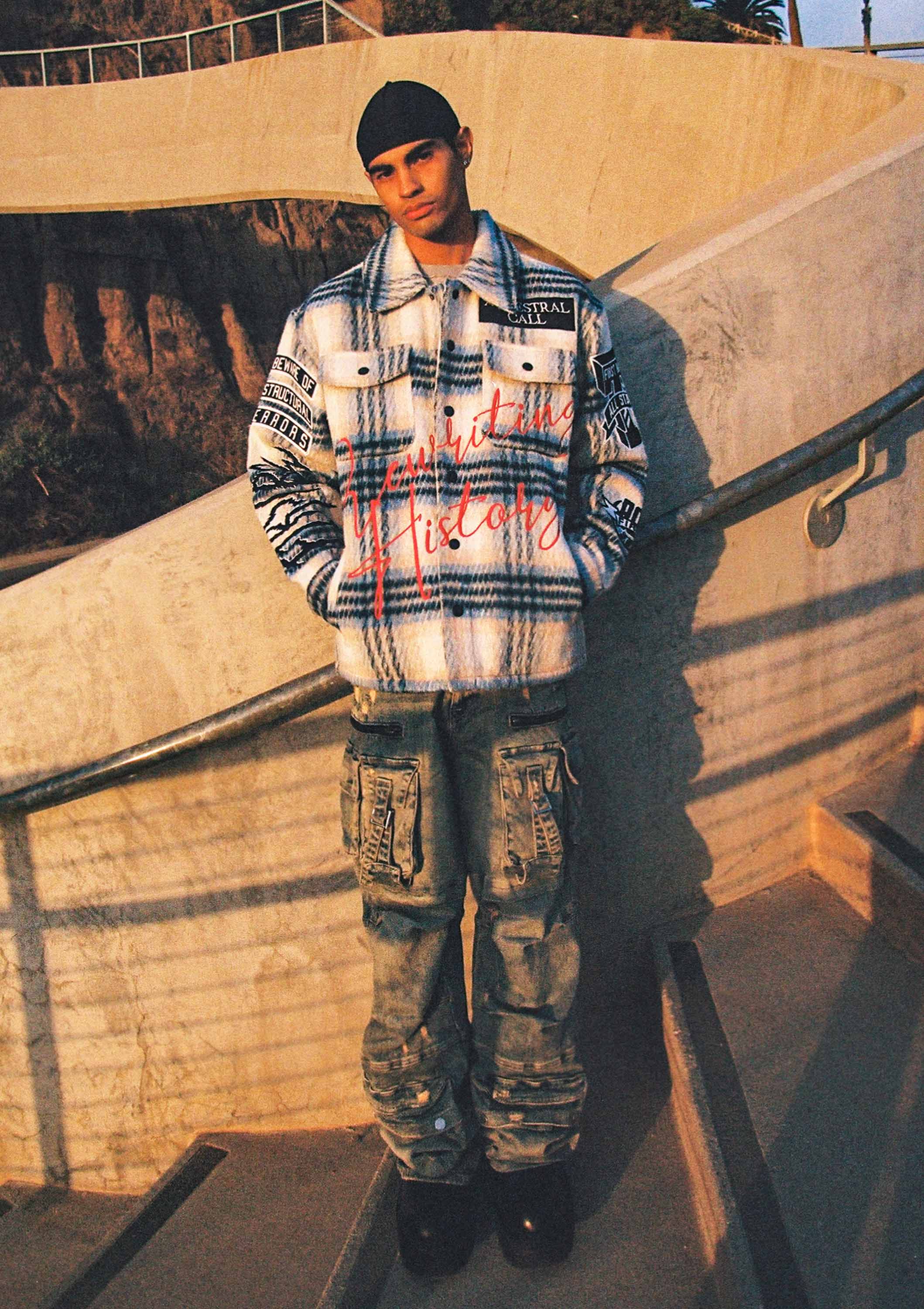 Men's First Row Ancestral Call Shacket Blue