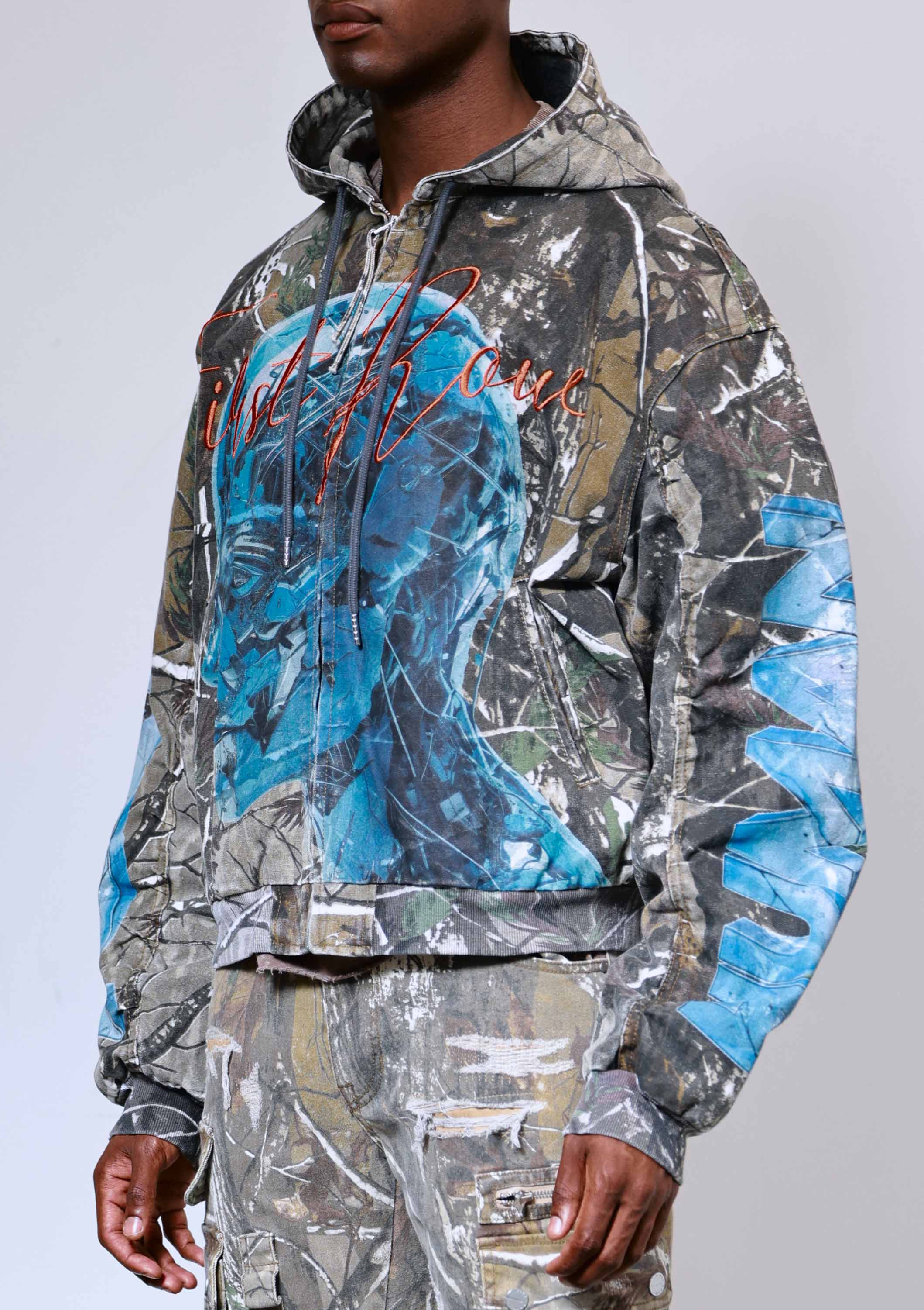 Men's First Row Post Human New Born Hood Jacket