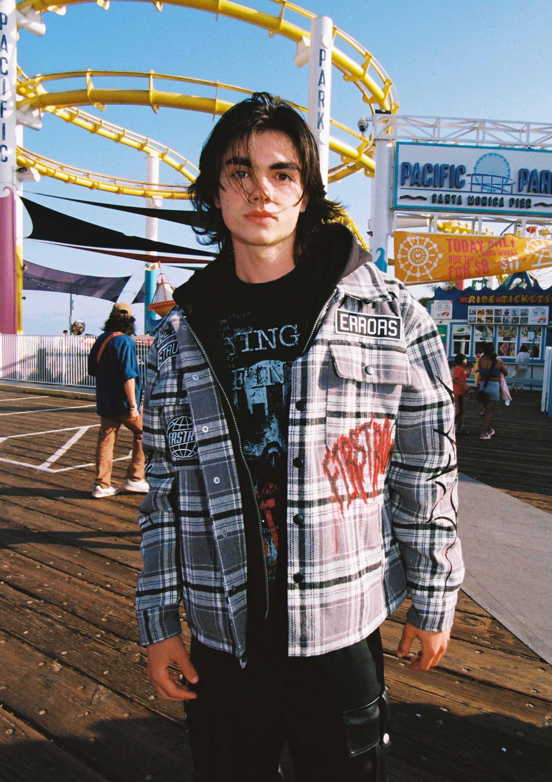 Men's First Row Wake Up & Be Fierce Shacket Black