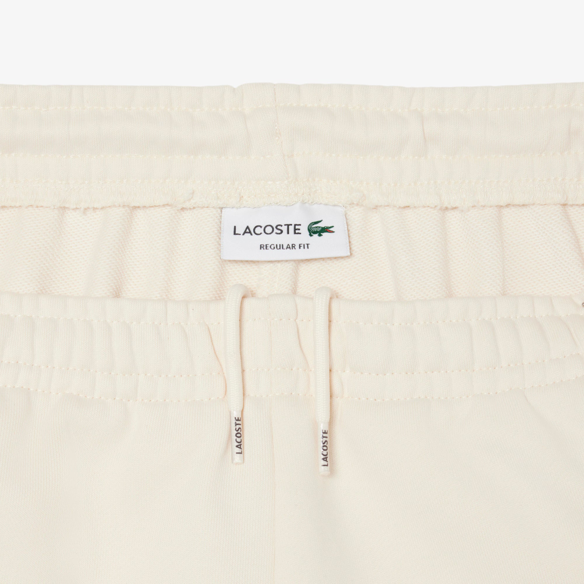 Men's Lacoste Regular Fit Colorblock Fleece Shorts Beige