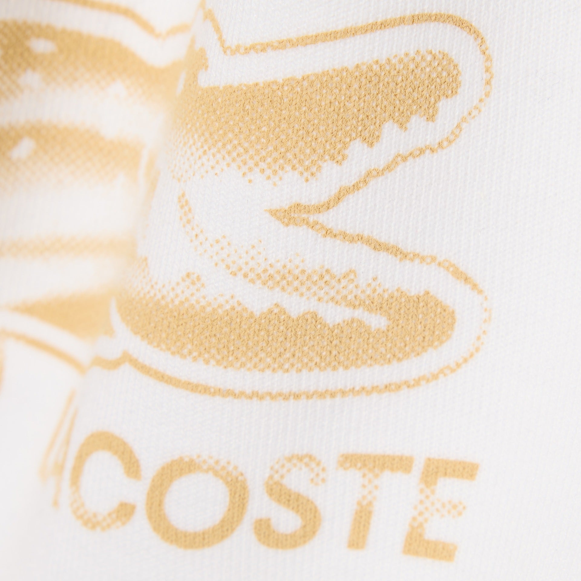 Men's Lacoste Fleece Big Croc Print Shorts White
