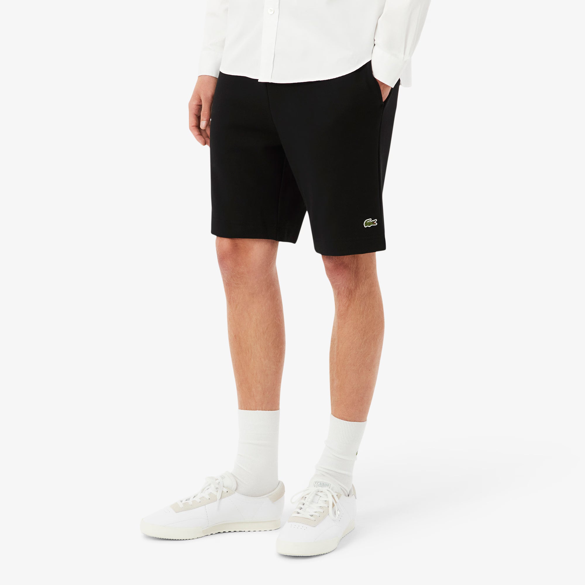 Men's Lacoste Regular Fit Fleece Shorts Black