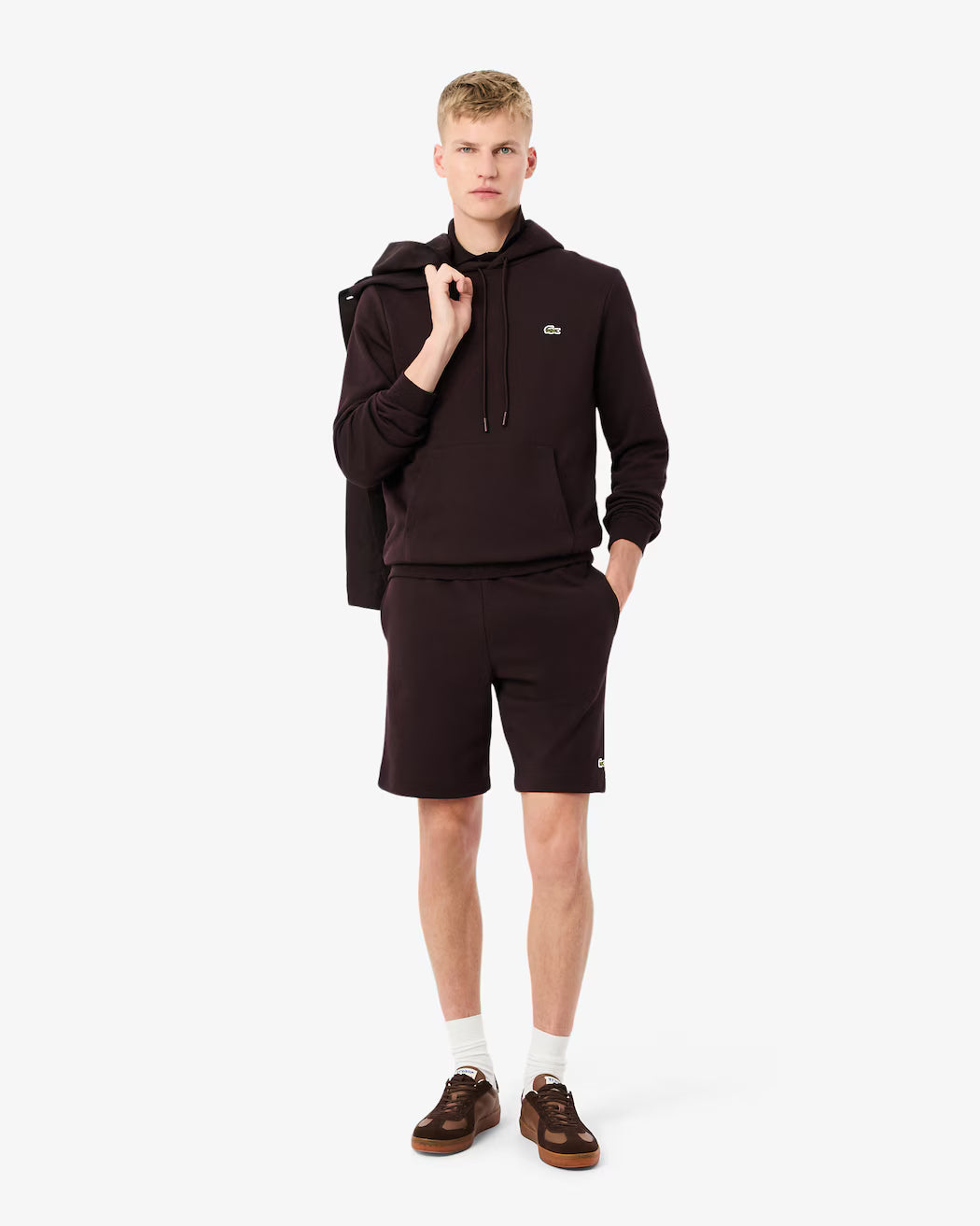 Men's Lacoste Regular Fit Fleece Shorts Brown