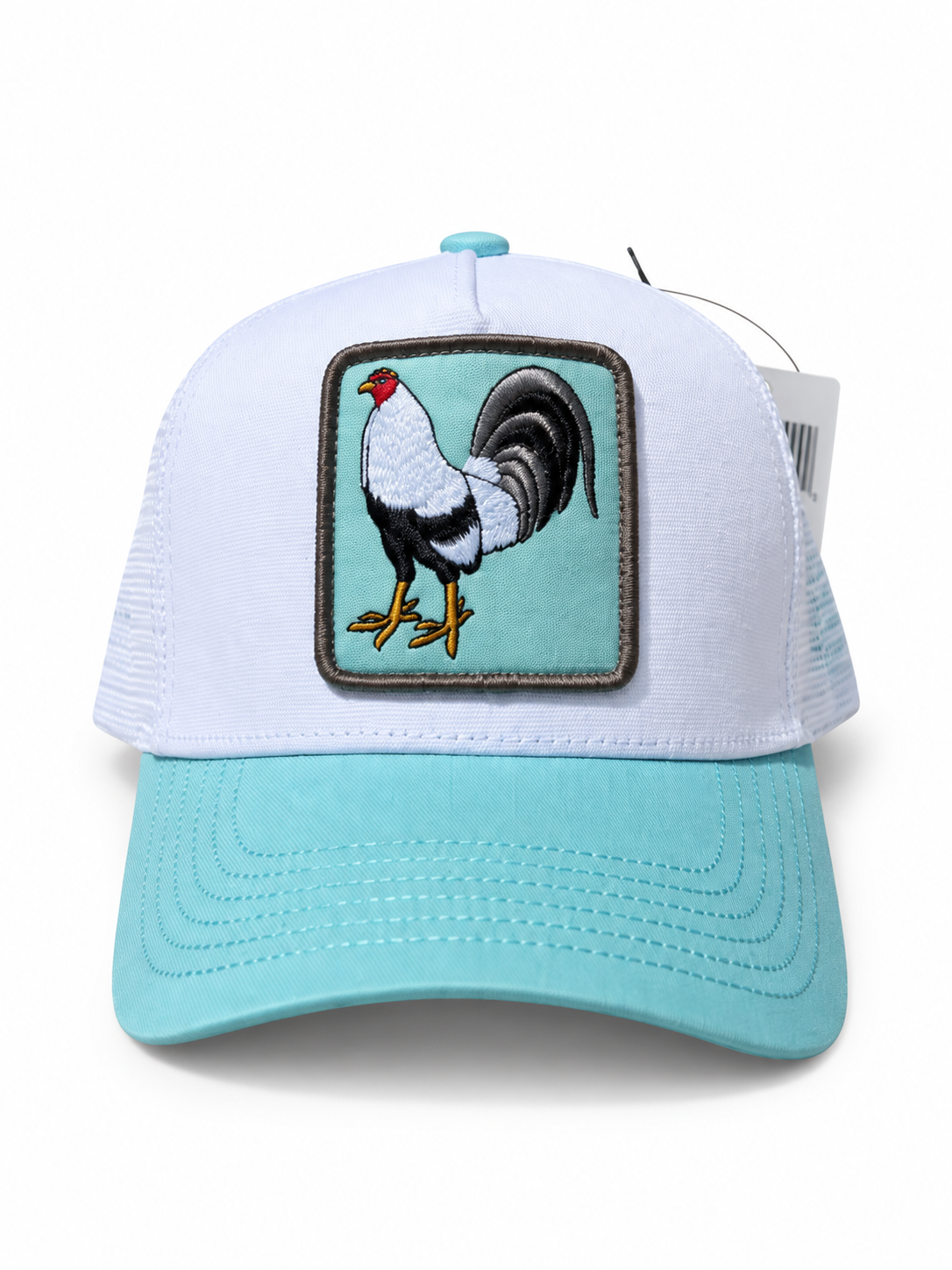 Unisex Gold Star Rooster Trucker Hat Blue GS1349UTCYWH