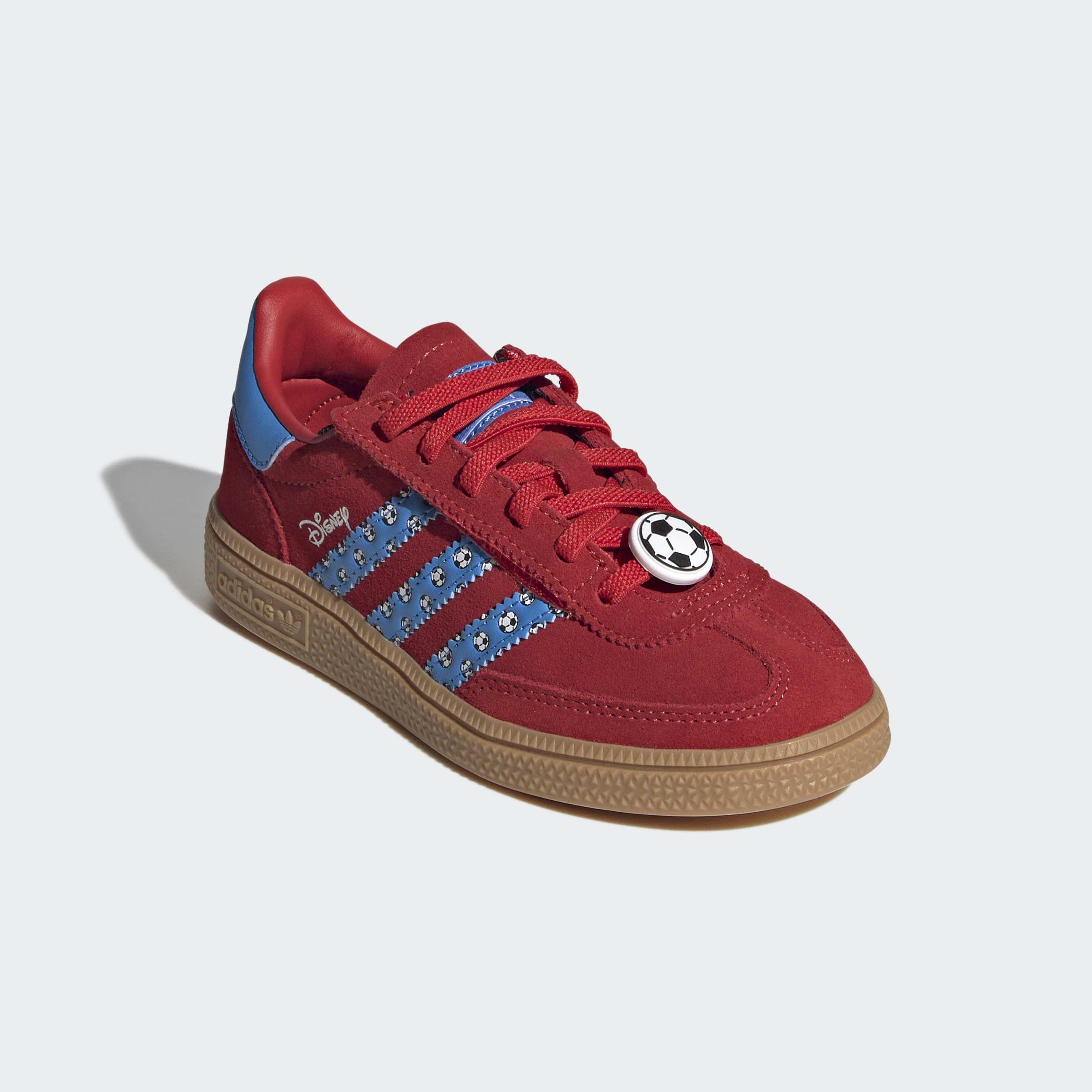Little Kids adidas Originals Handball Spezial Comfort Closure Elastic Lace Shoes Red
