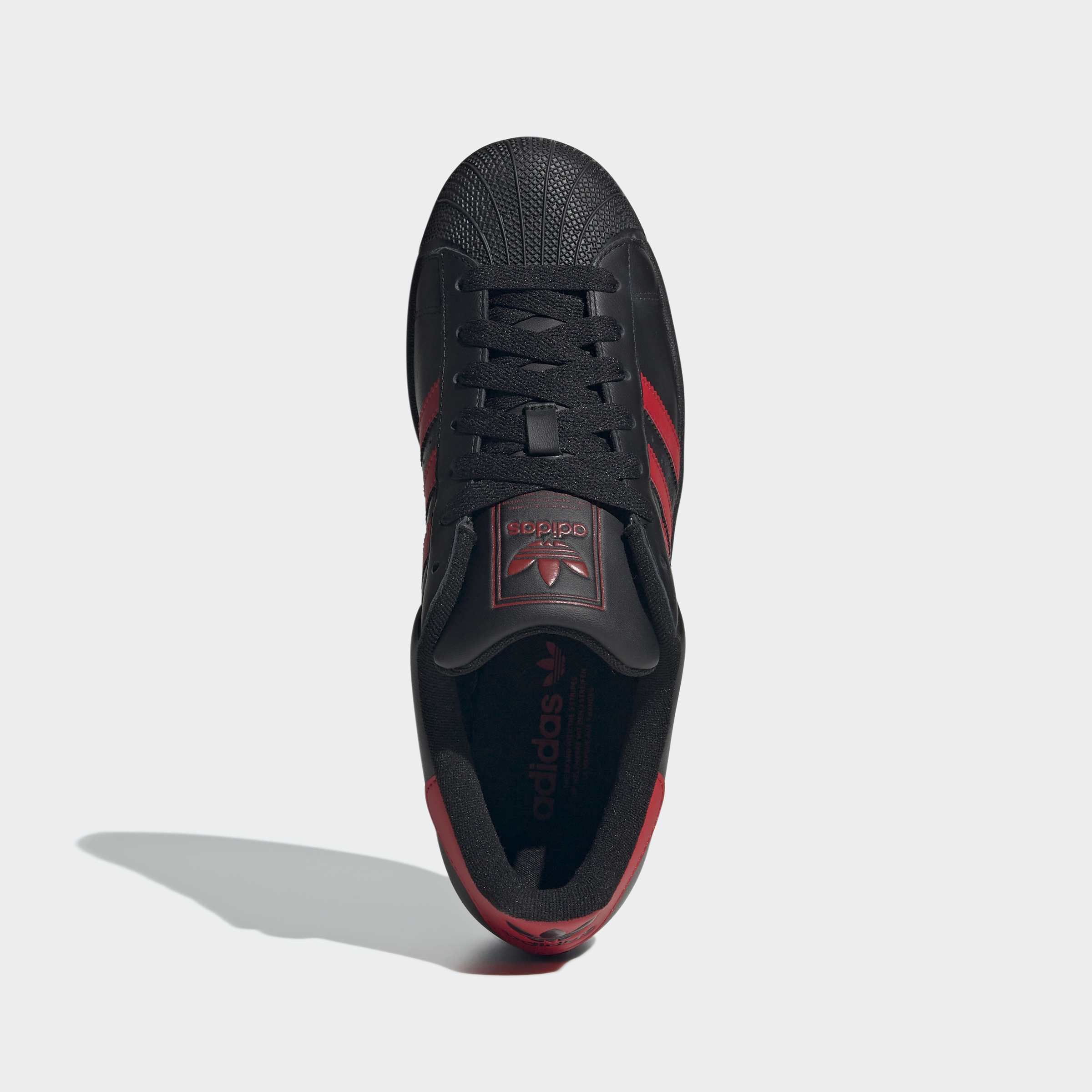 Unisex adidas Superstar II Shoes Black / Red | Chicago City Sports