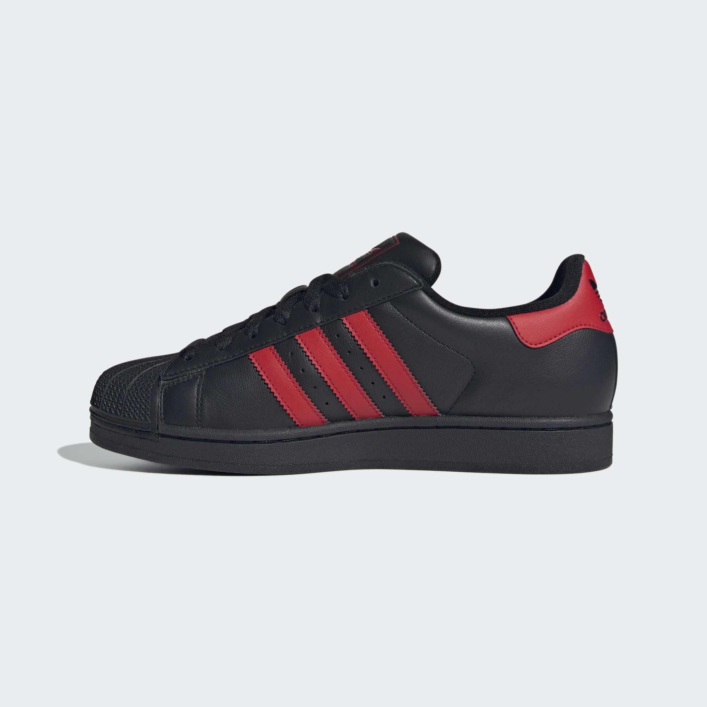 Unisex adidas Superstar II Shoes Black / Red | Chicago City Sports
