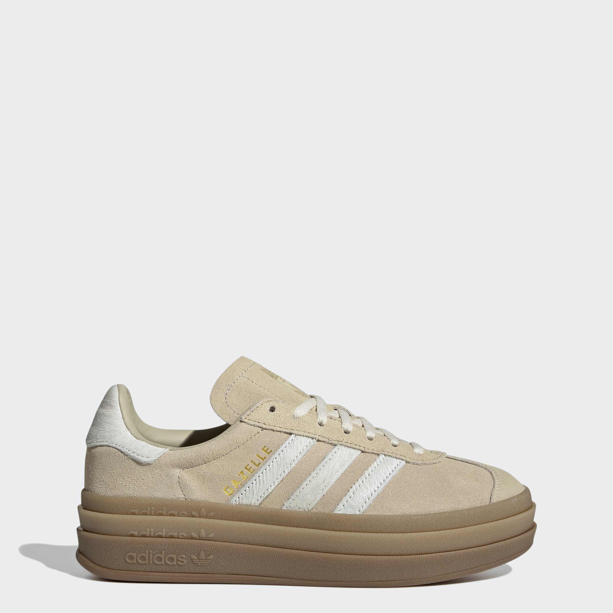 Women's adidas Originals Gazelle Bold Shoes Stone Khaki