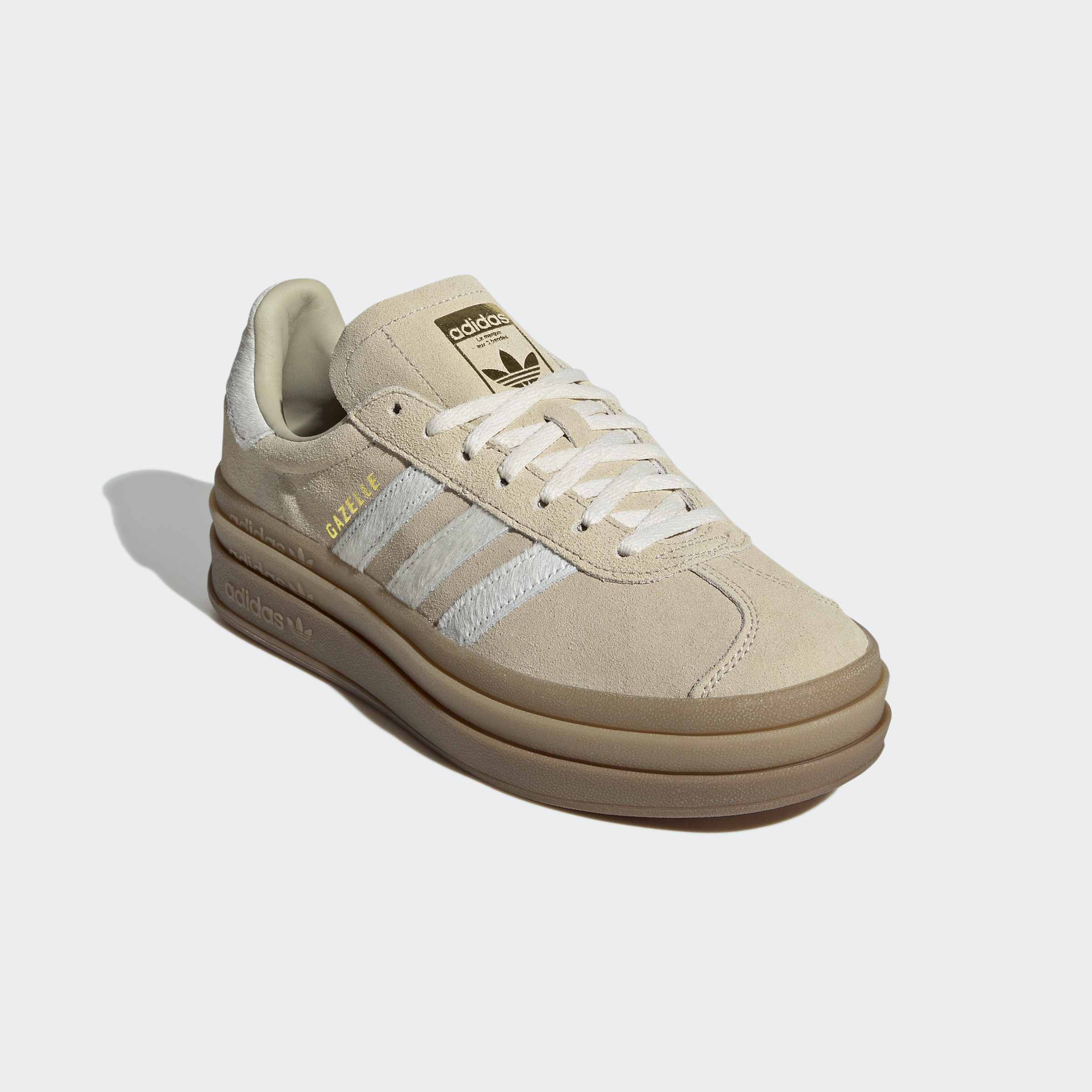Women's adidas Originals Gazelle Bold Shoes Stone Khaki