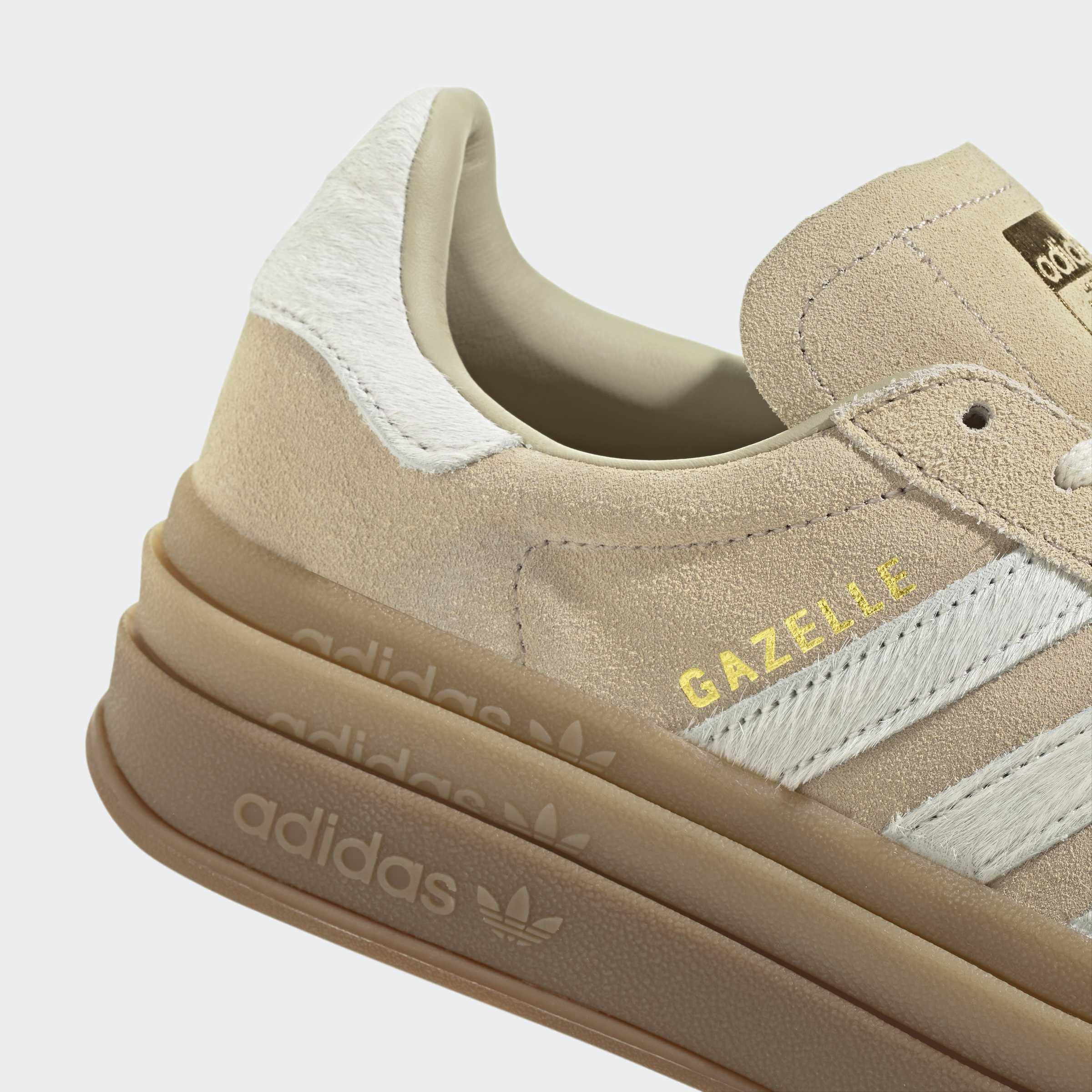 Women's adidas Gazelle Bold Shoes Stone Khaki | Chicago City Sports