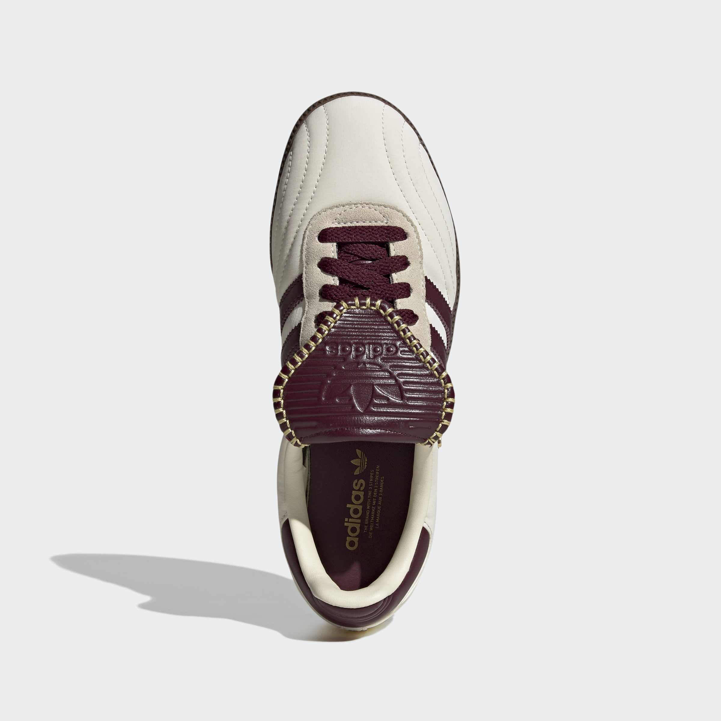 Women's adidas Originals Samba Long Tongue Shoes Cream White / Maroon
