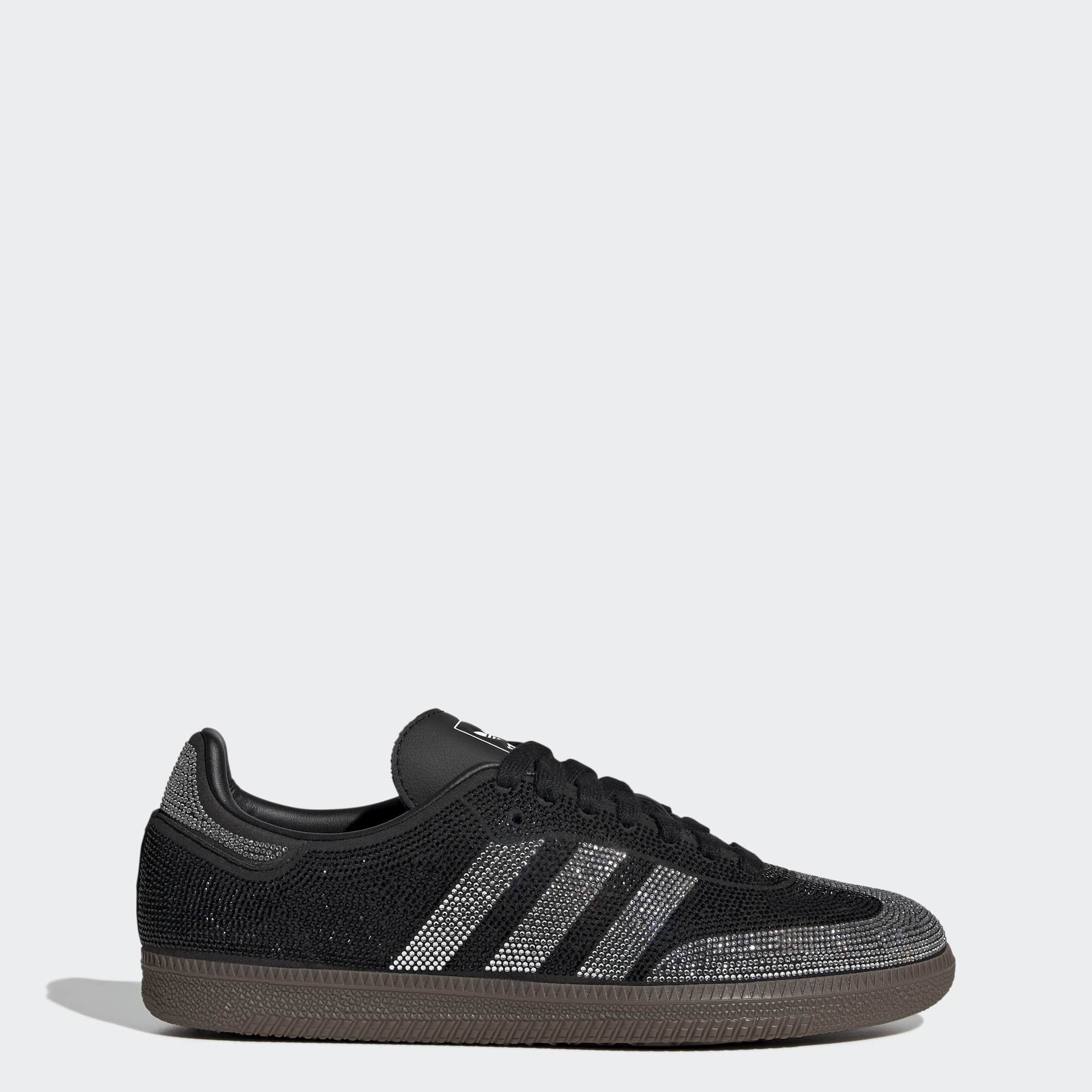 Women's adidas Originals Samba OG Shoes Black Rhinestone