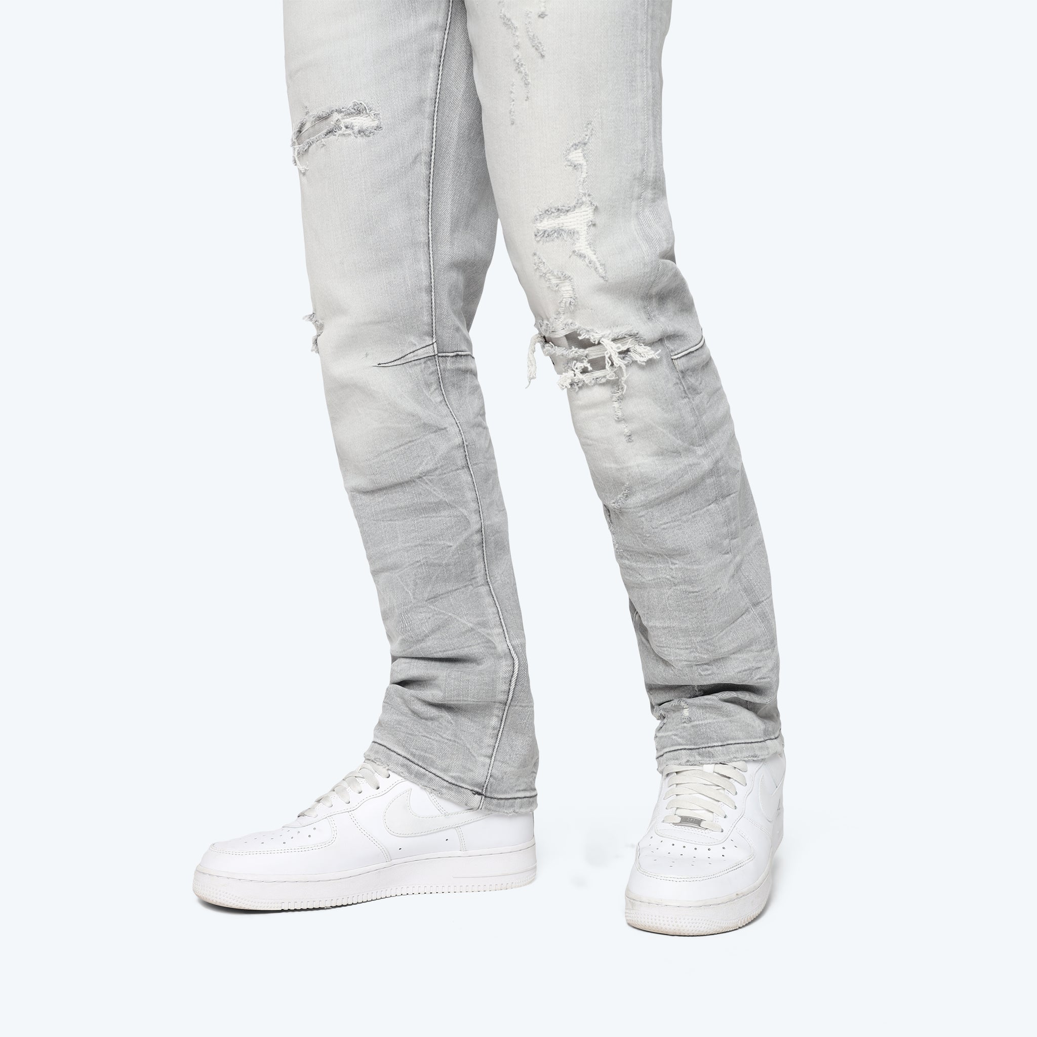 Men's Smoke Rise Straight Heavy Whisker Effect Jeans Rubio Grey