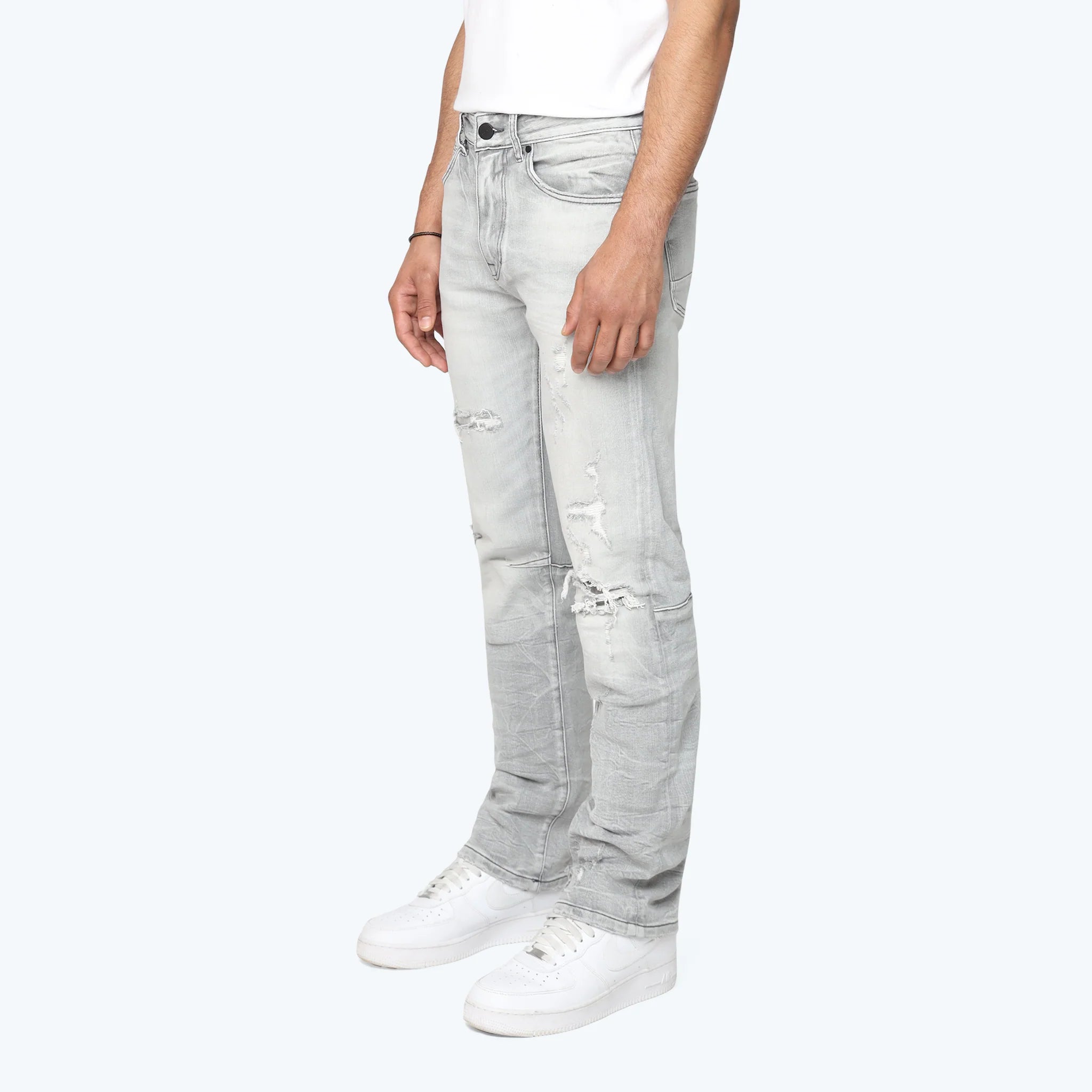 Men's Smoke Rise Straight Heavy Whisker Effect Jeans Rubio Grey