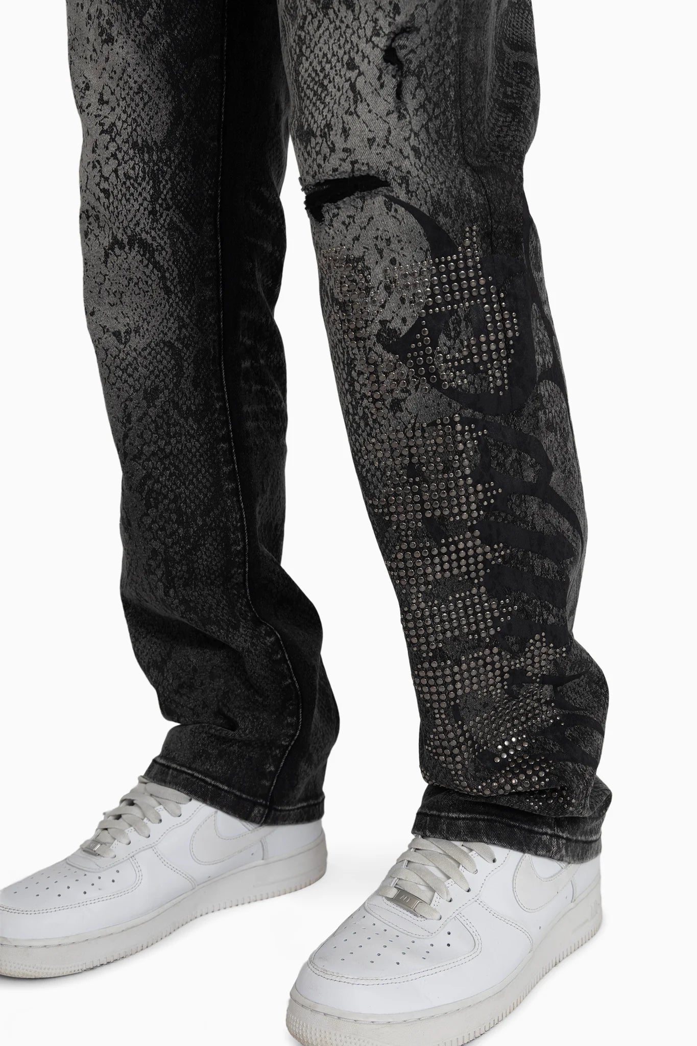 Men's Smoke Rise Sanity Python Jeans Fossil Black
