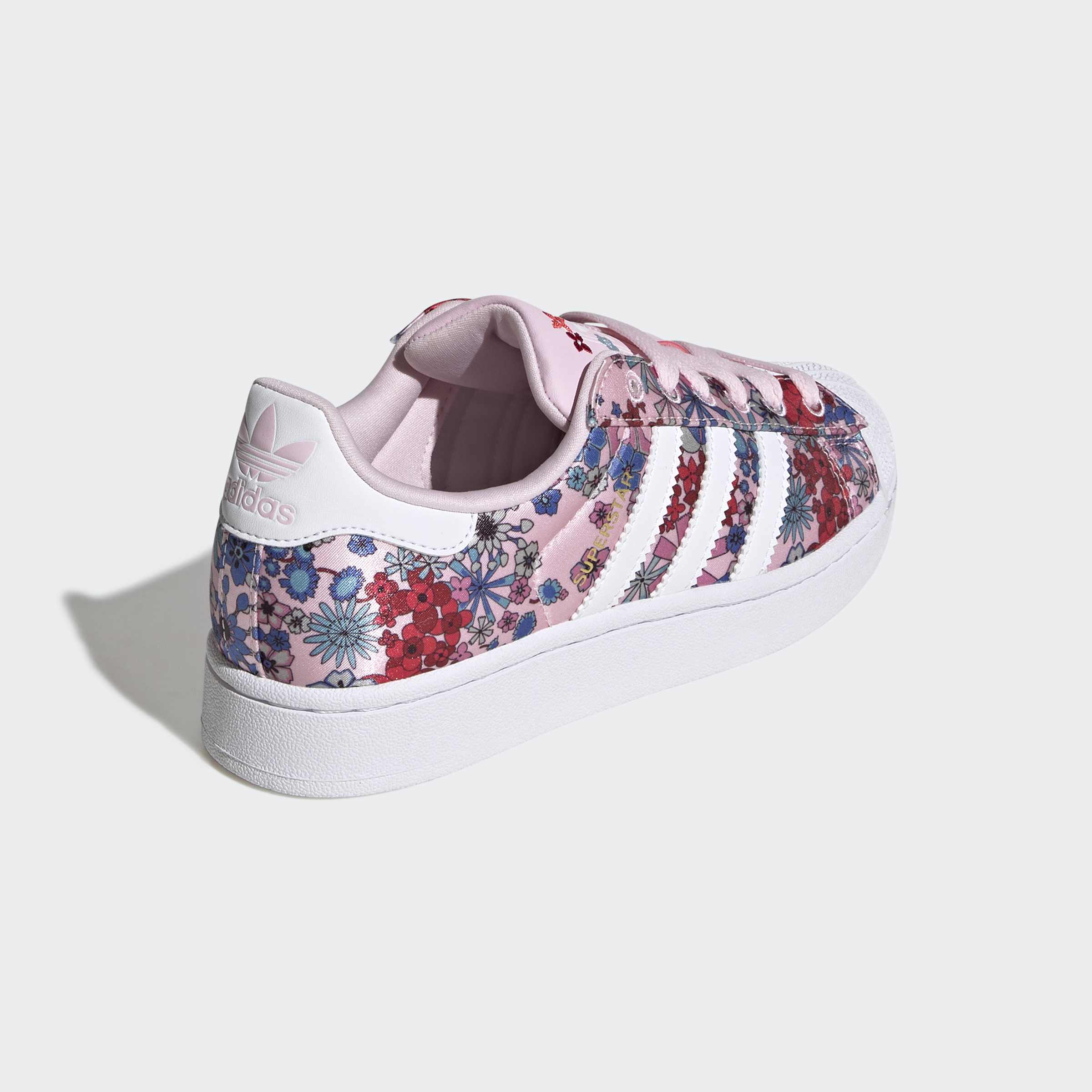 Big Kids adidas Originals Superstar II x Liberty London Shoes Clear Pink