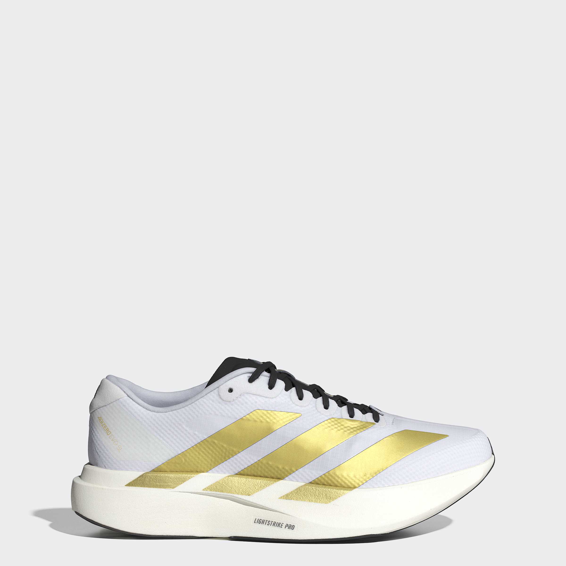 Men's adidas Running Adizero Evo SL Woven Shoes Cloud White / Matte Gold