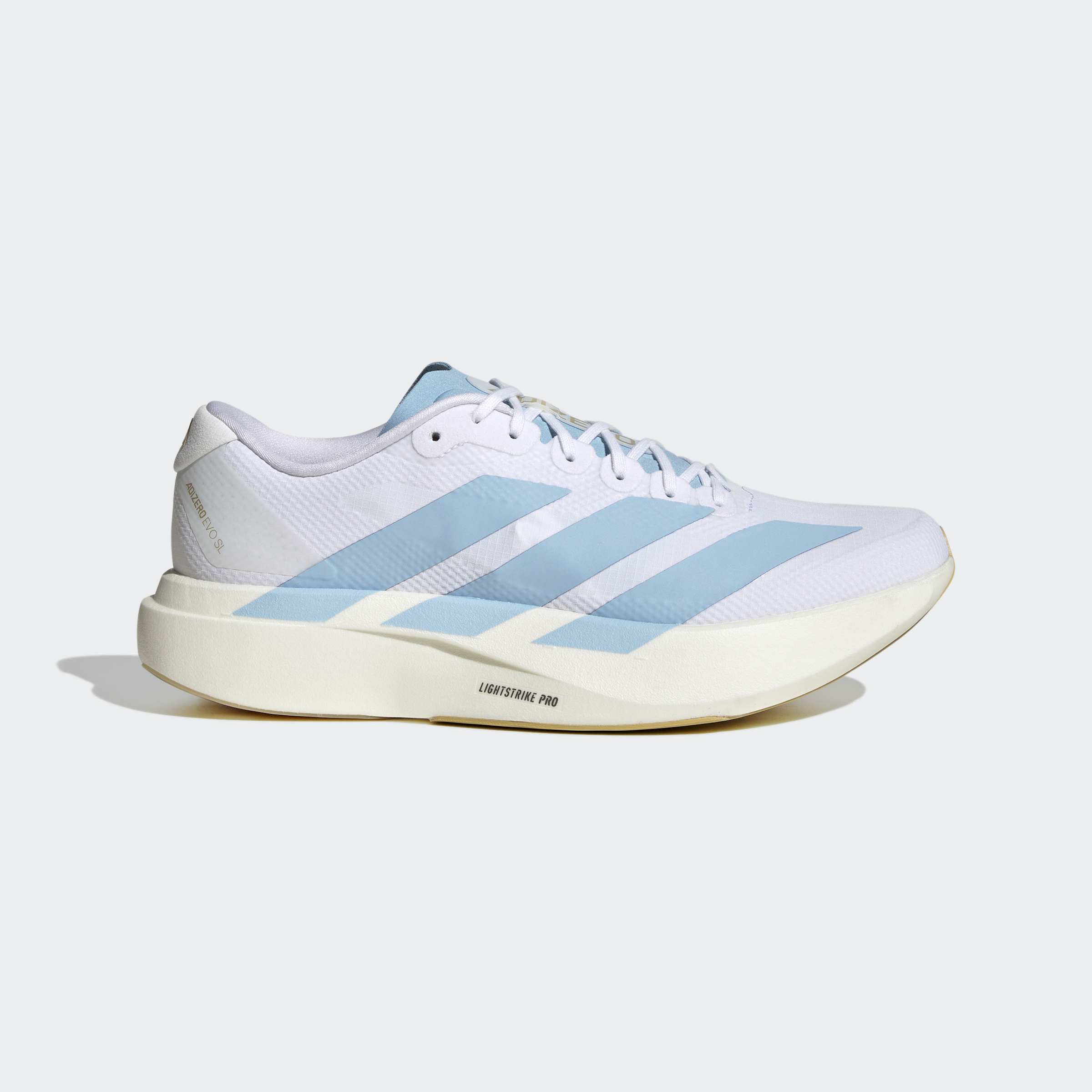 Men's adidas Running Adizero Evo SL Woven Shoes Cloud White / Clear Blue