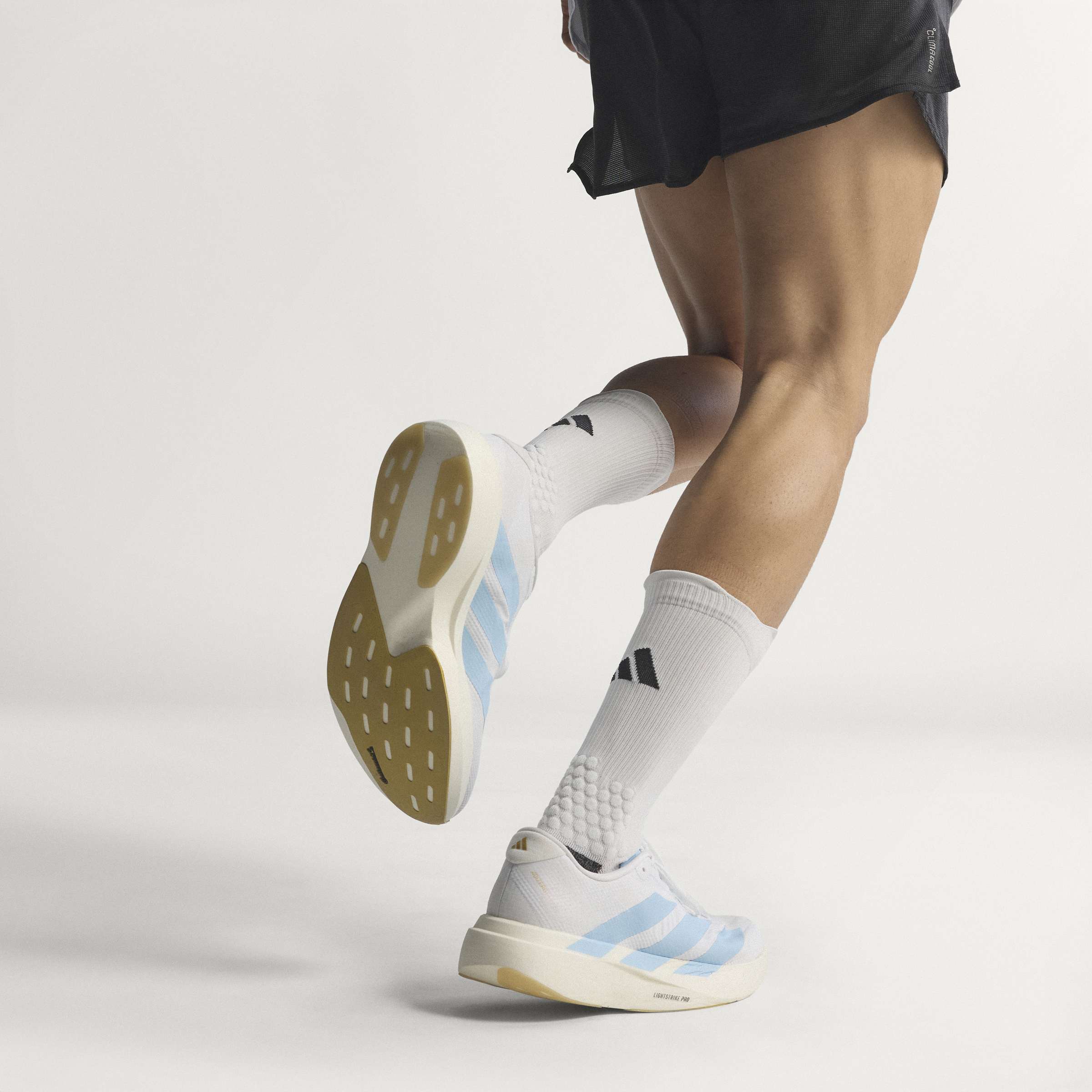 Men's adidas Running Adizero Evo SL Woven Shoes Cloud White / Clear Blue