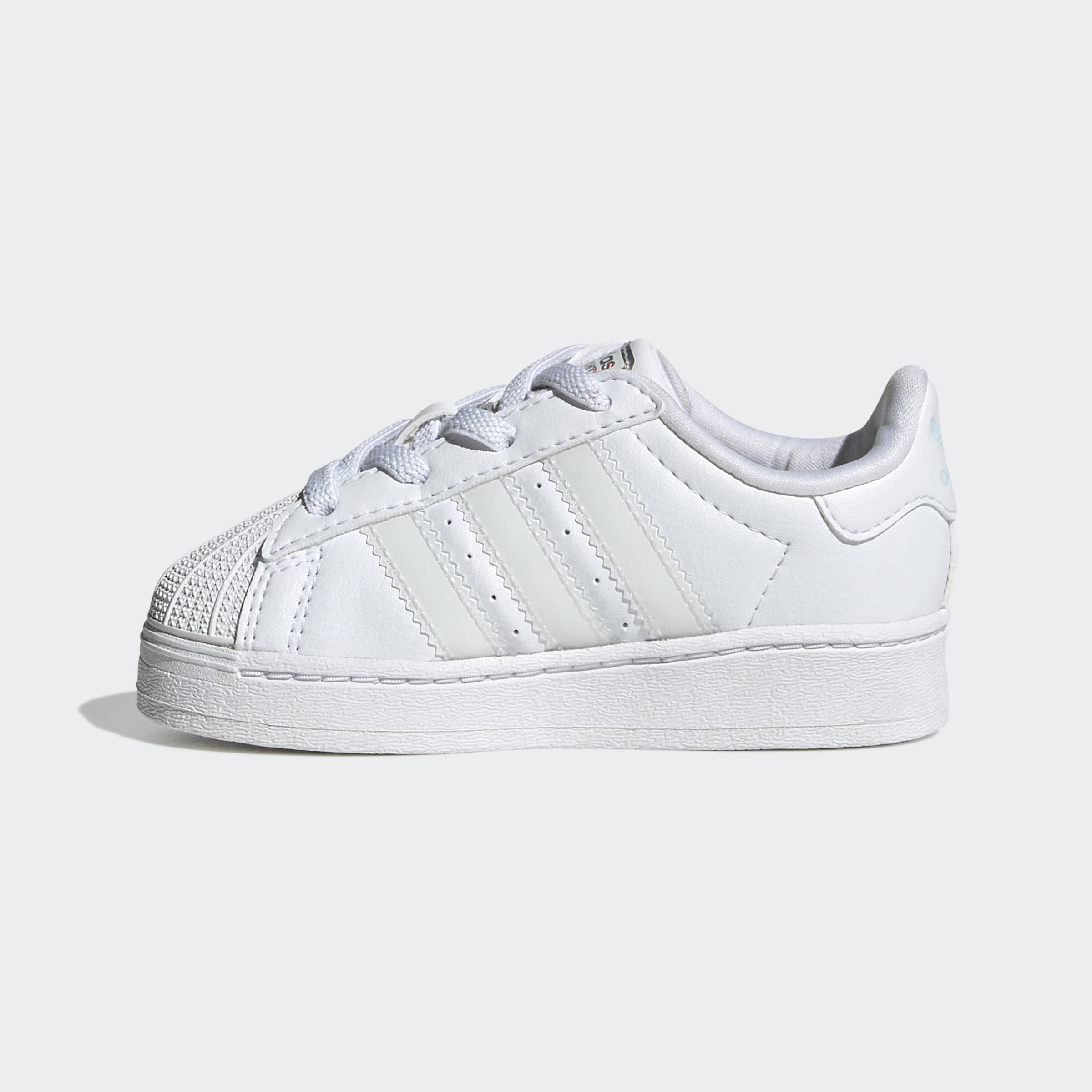 Toddlers adidas Originals Superstar LED Lights Comfort Closure Elastic Lace Shoes Cloud White