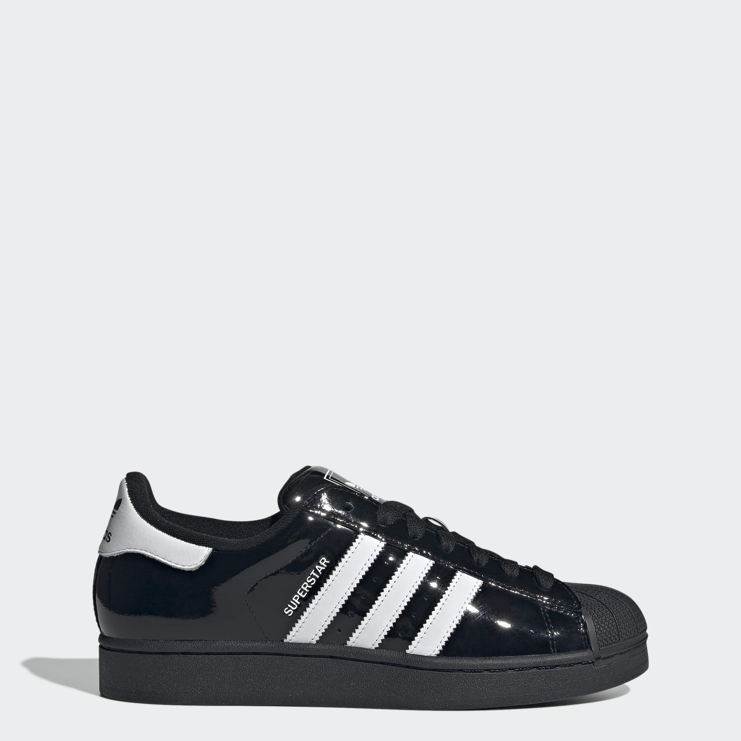 Men's adidas Originals Superstar II Shoes Patent Leather Black