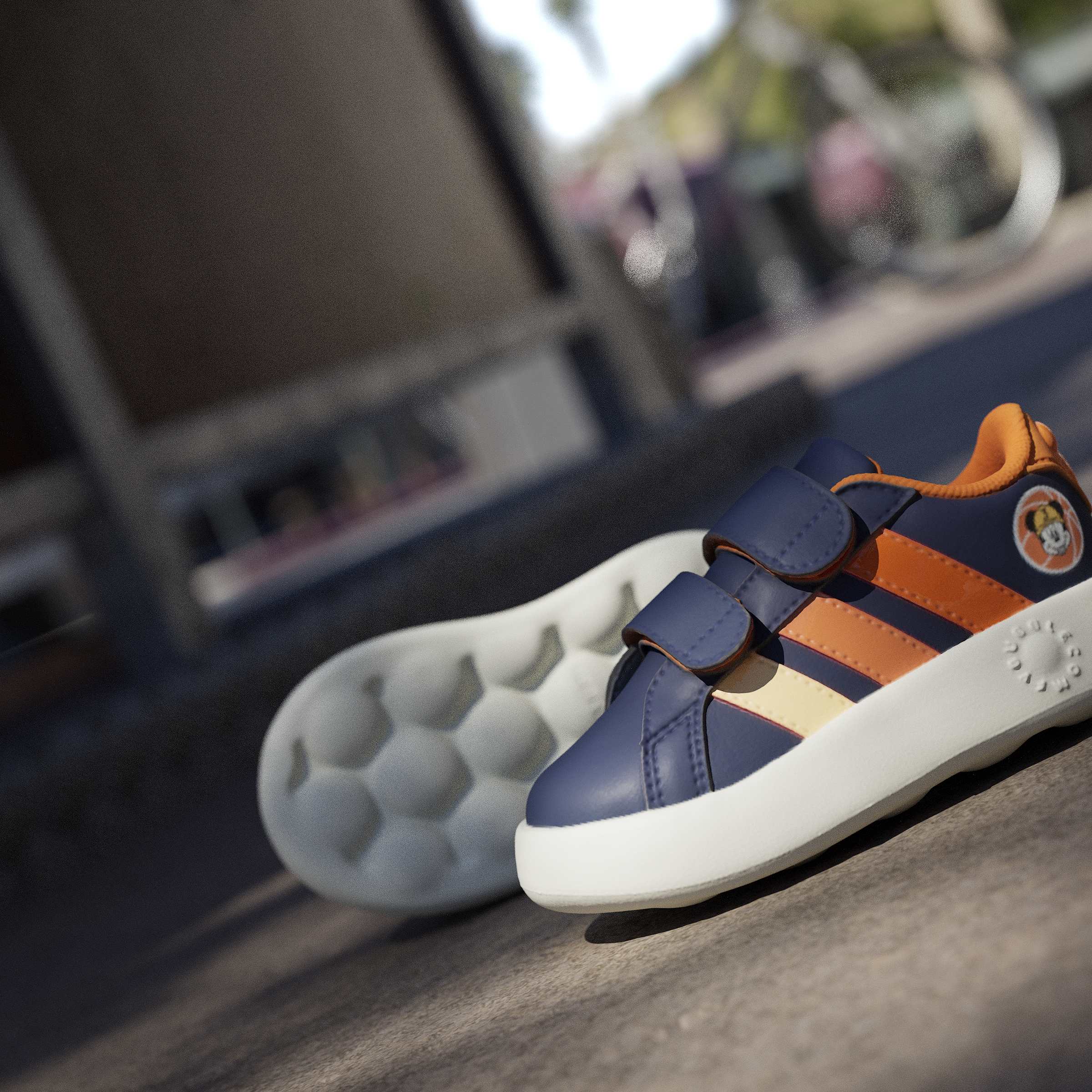 Toddler adidas Originals x Disney Mickey Mouse Grand Court Shoes Dark Blue