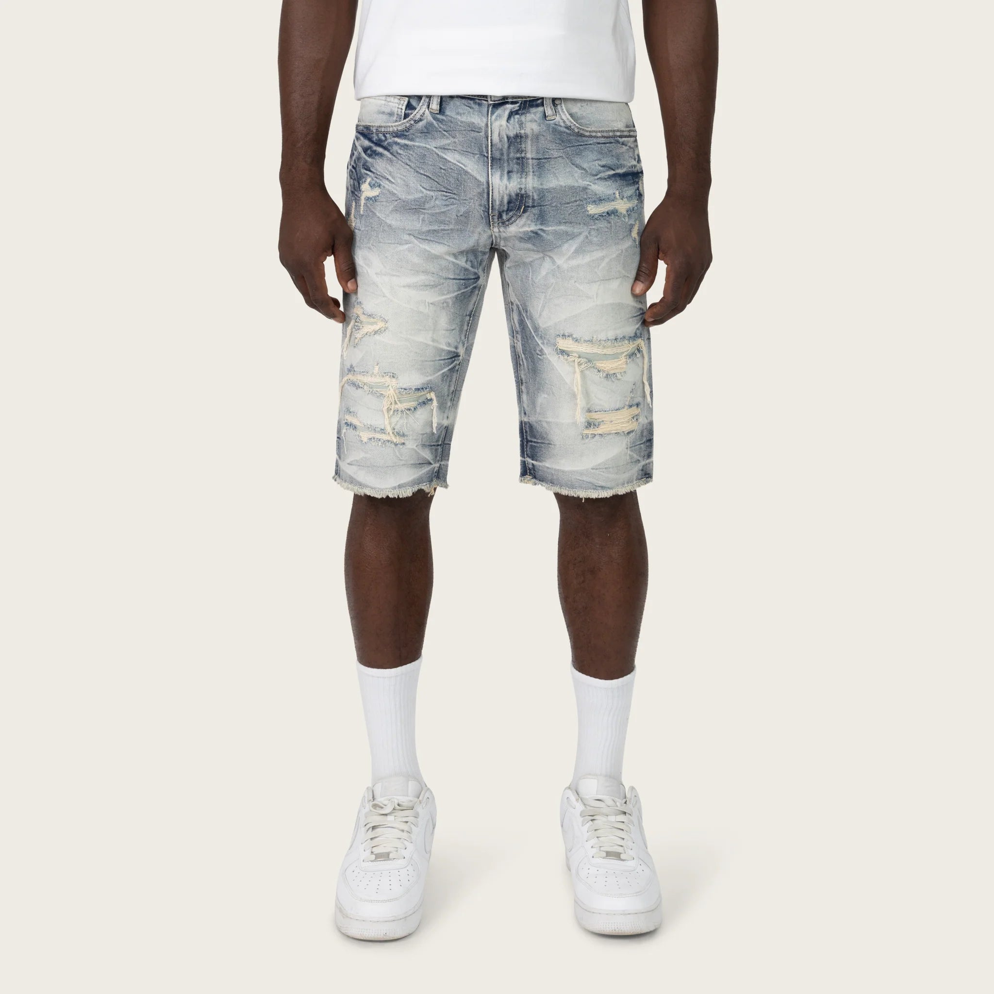 Men's Smoke Rise 12" Slim Essential Jean Shorts Farley Blue