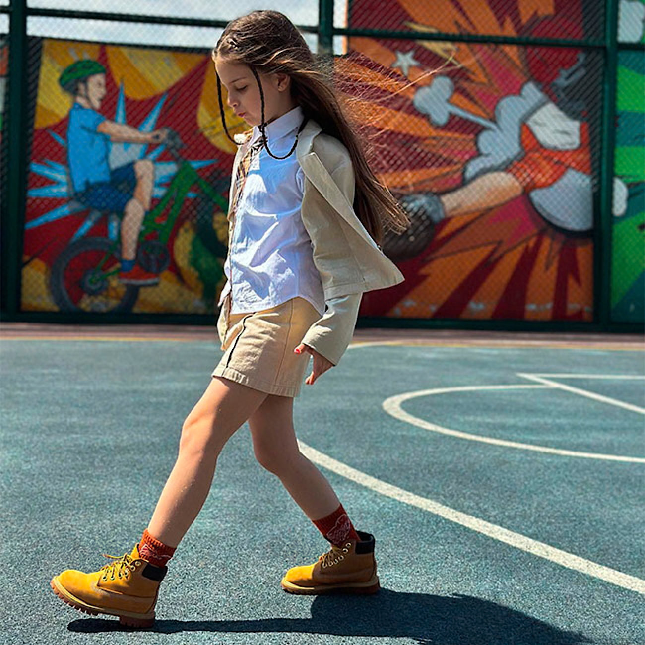 Big Kid Timberland Premium 6-Inch Waterproof Boots Wheat