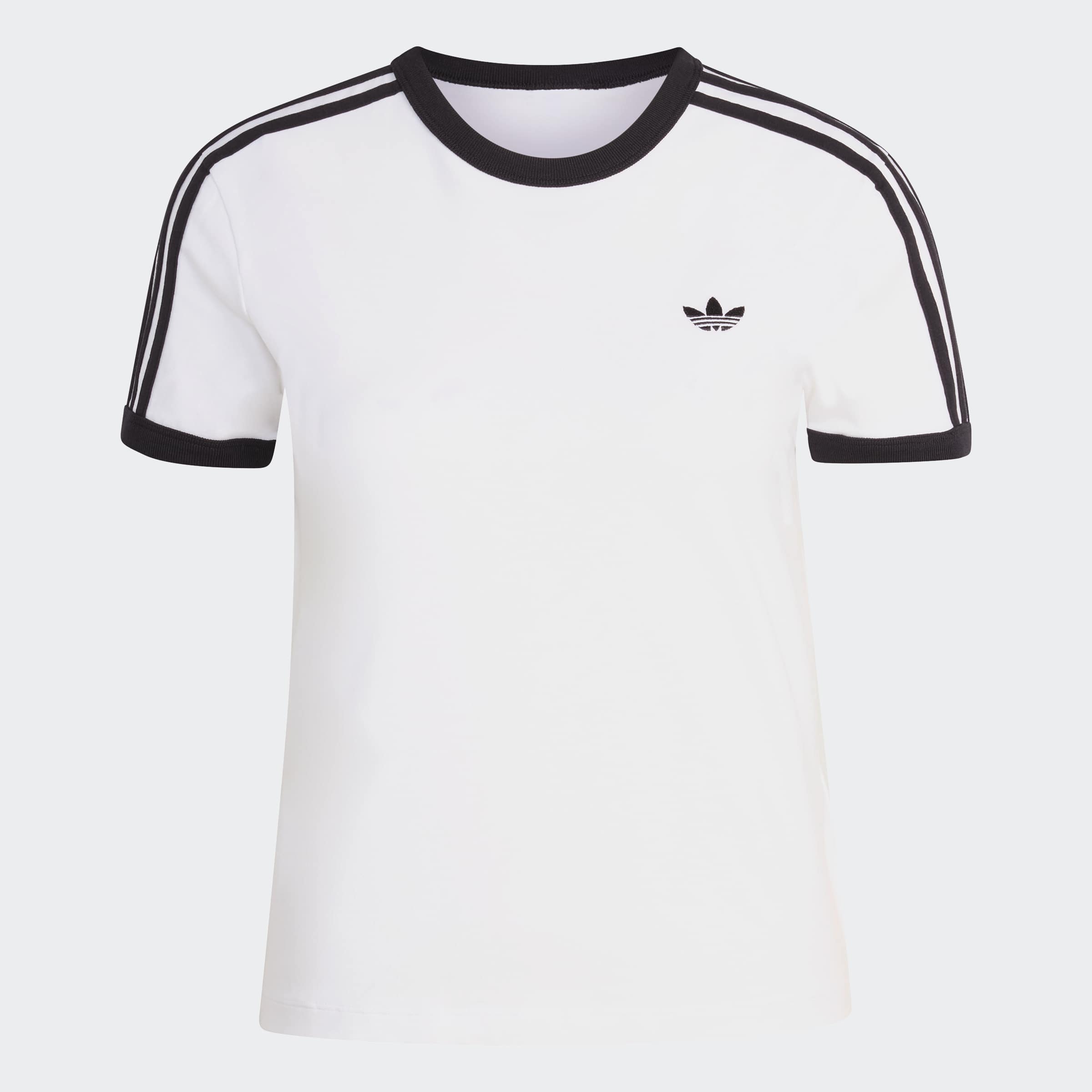 Women's adidas Originals 3-Stripes Slim Tee White
