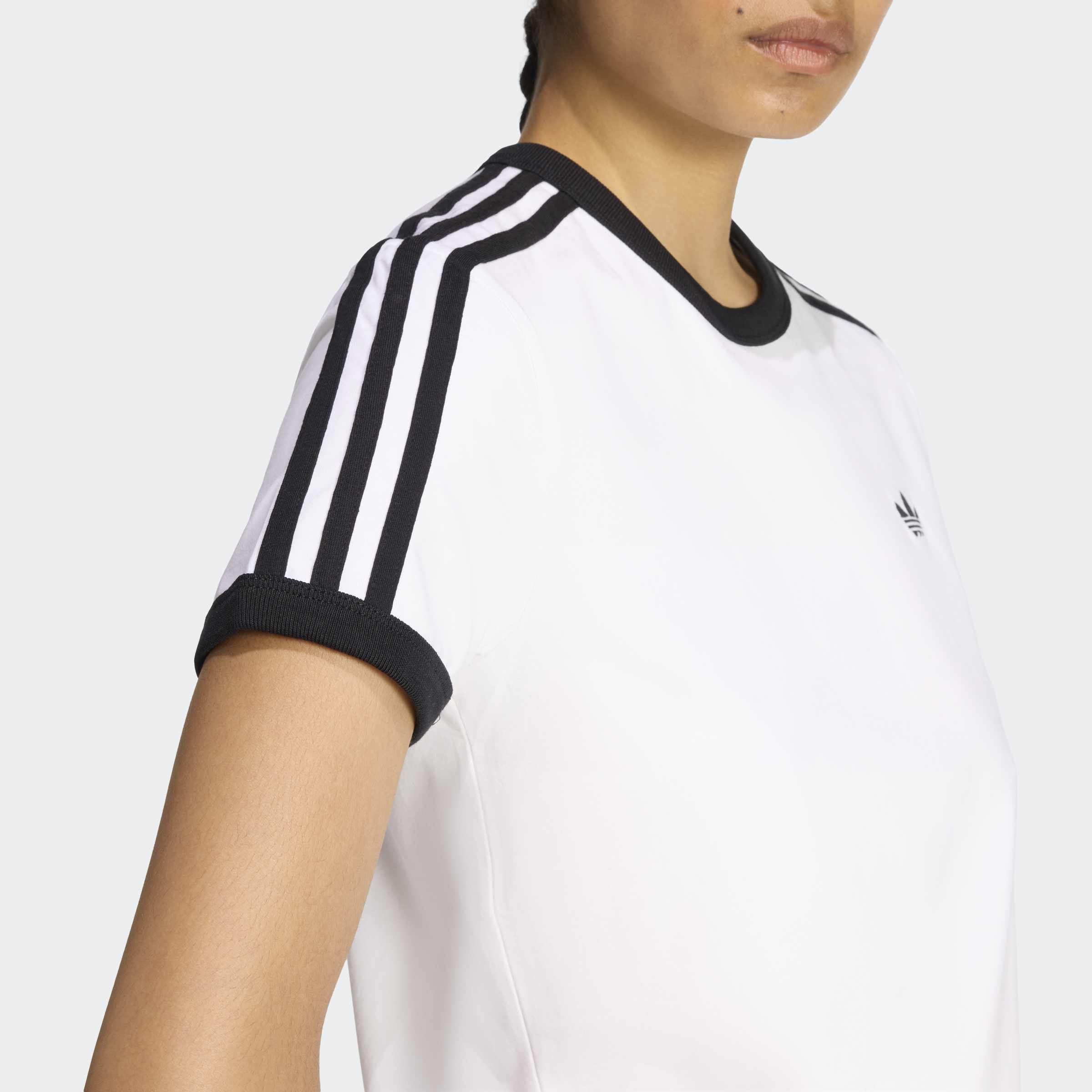 Women's adidas Originals 3-Stripes Slim Tee White