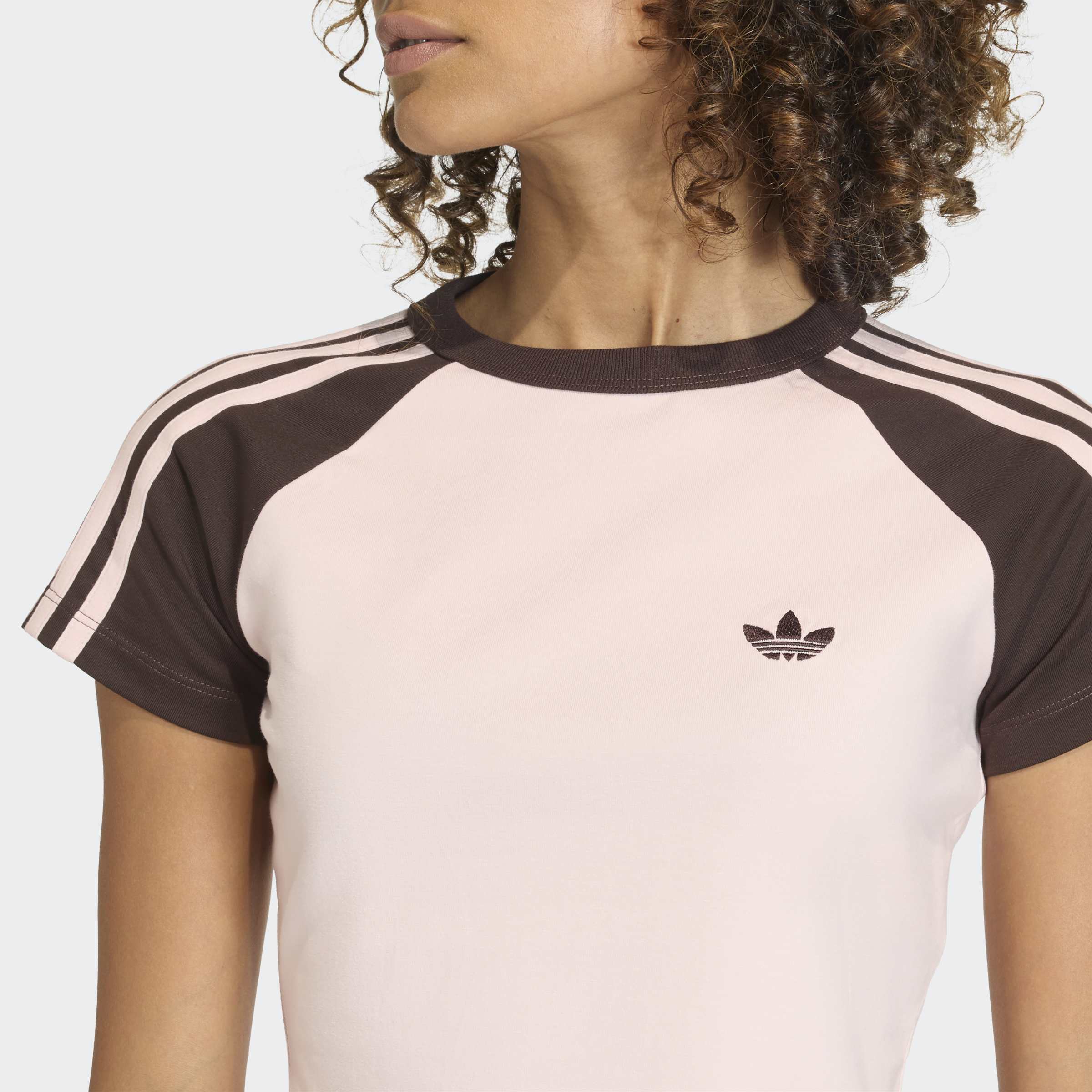 Women's adidas Originals SST Baby Tee Sandy Pink