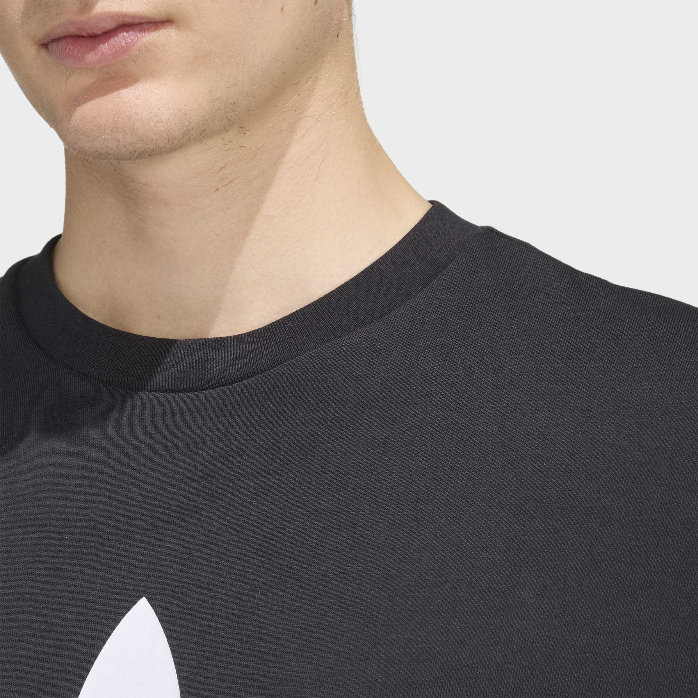 Men's adidas Originals Adicolor Trefoil Tee Black