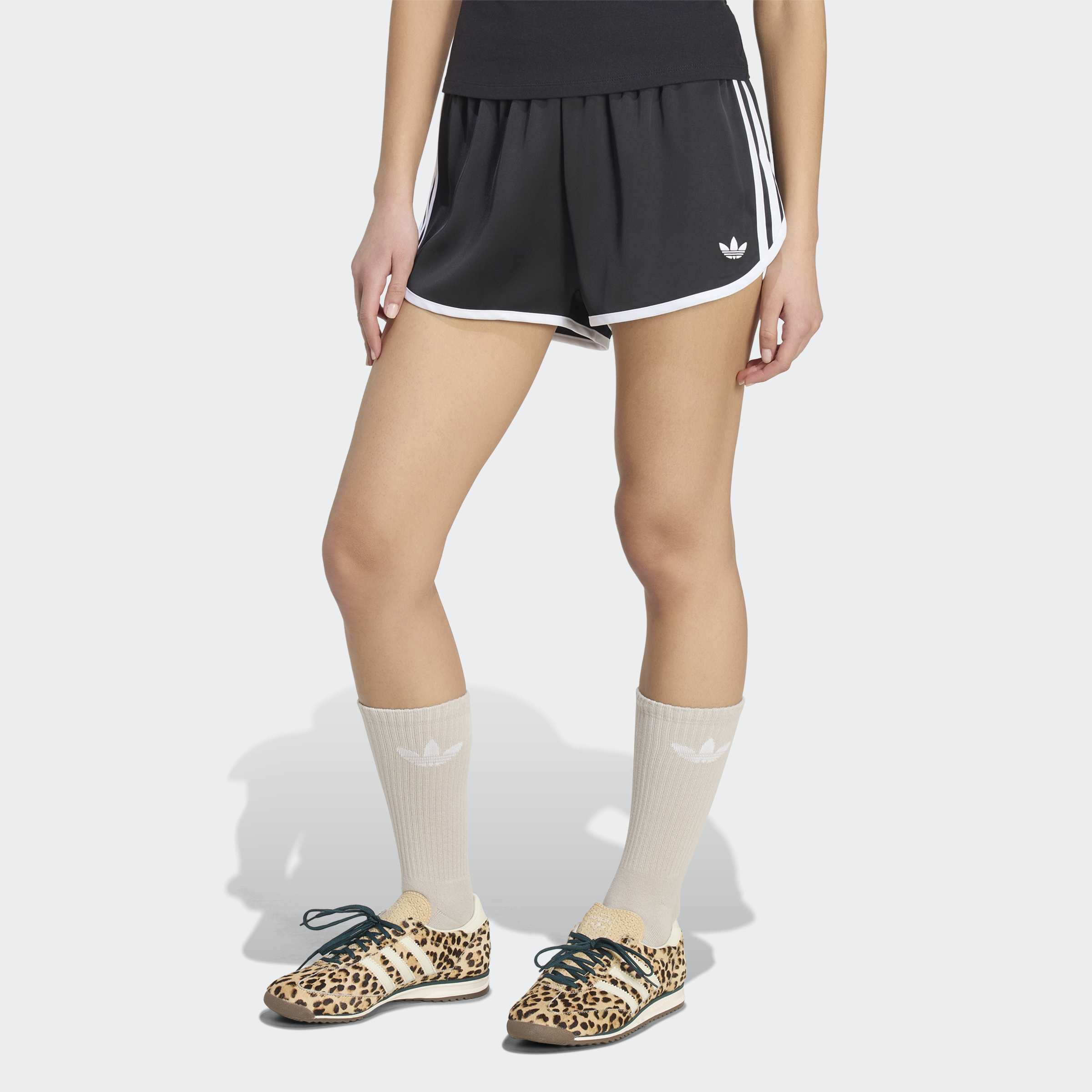 Women's adidas Originals 3-Stripes Sprinter Shorts Black
