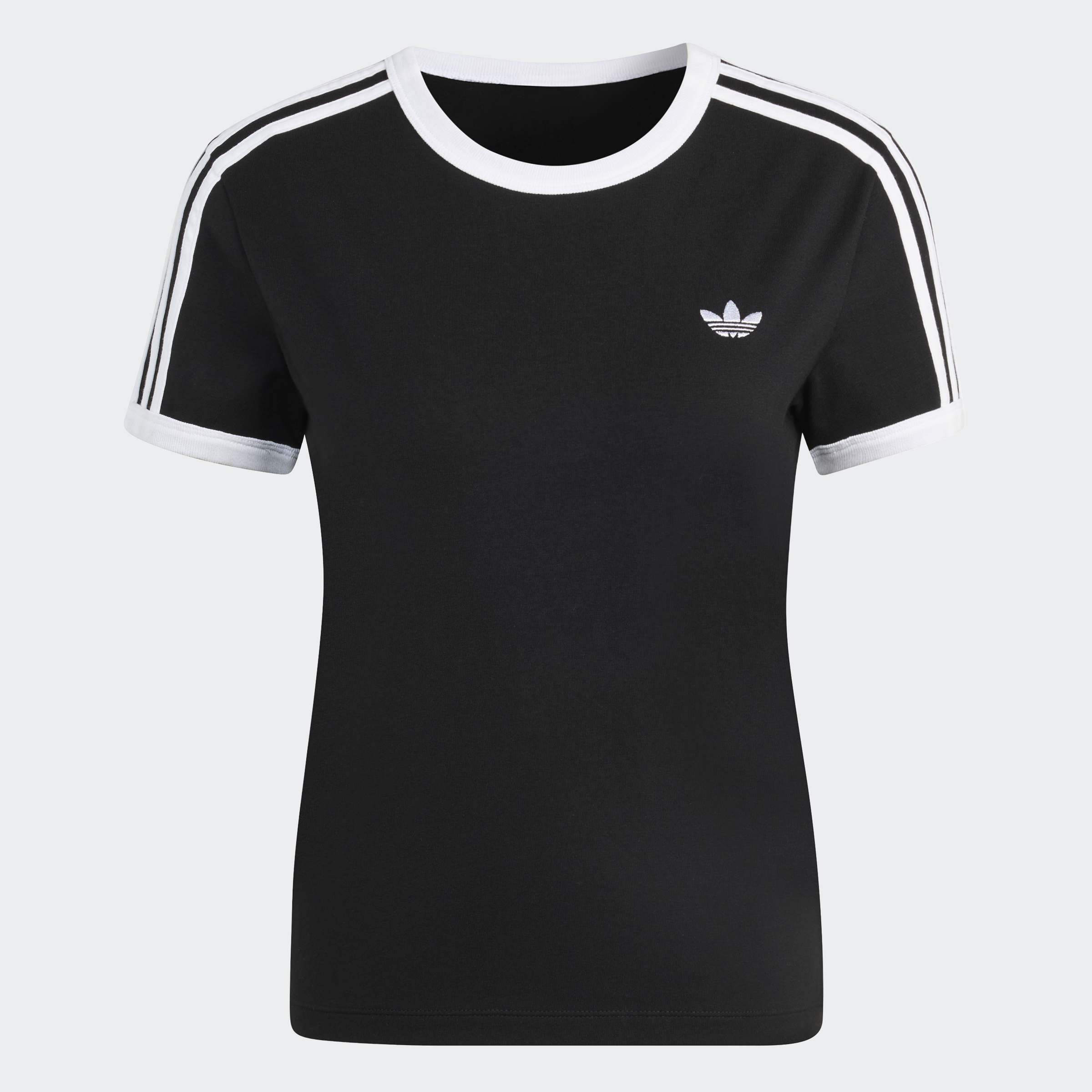 Women's adidas Originals 3-Stripes Slim Tee Black