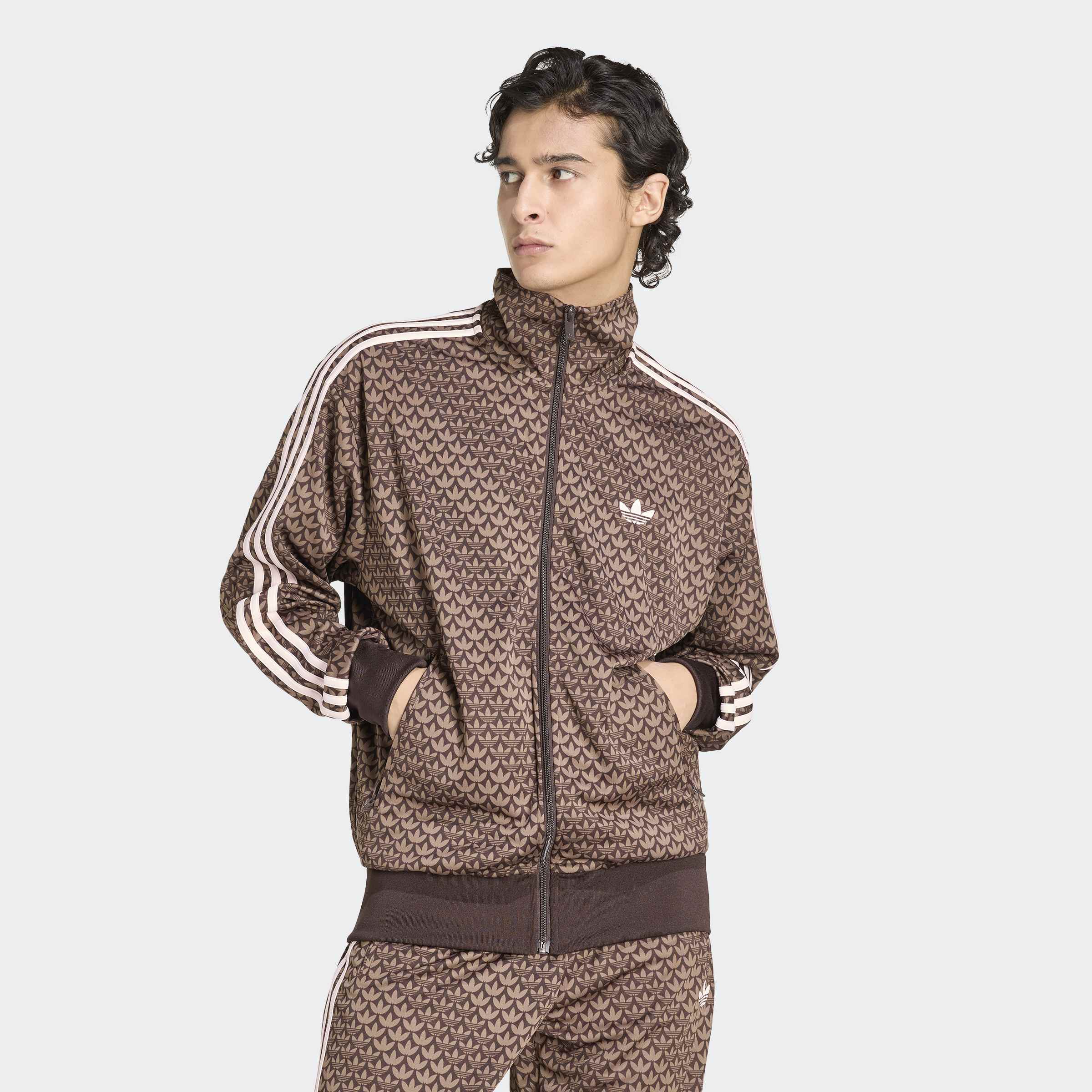 Mens adidas Firebird Loose Monogram Track Jacket | Chicago City Sports