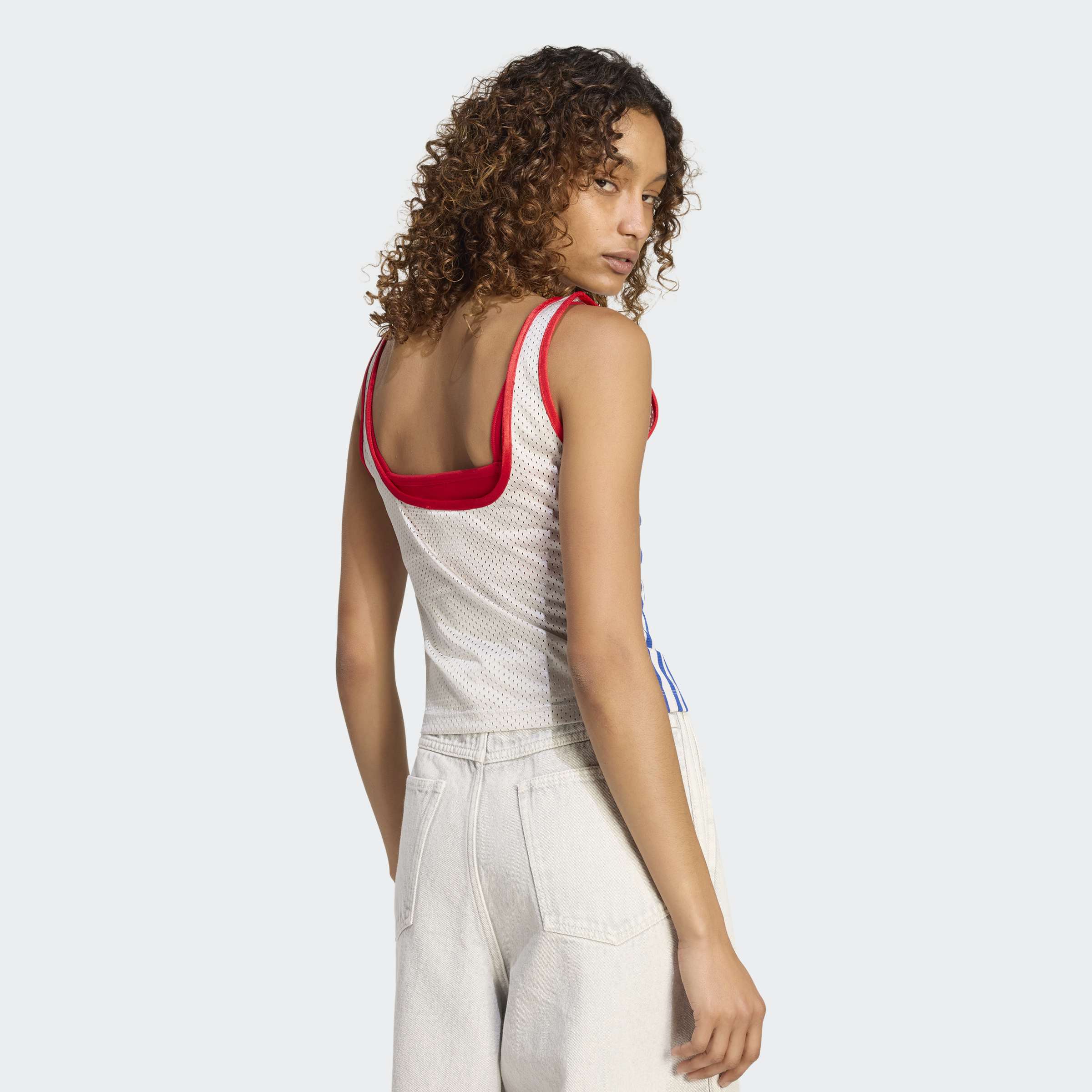 Women's adidas Originals Tank Top Red/Blue Trim