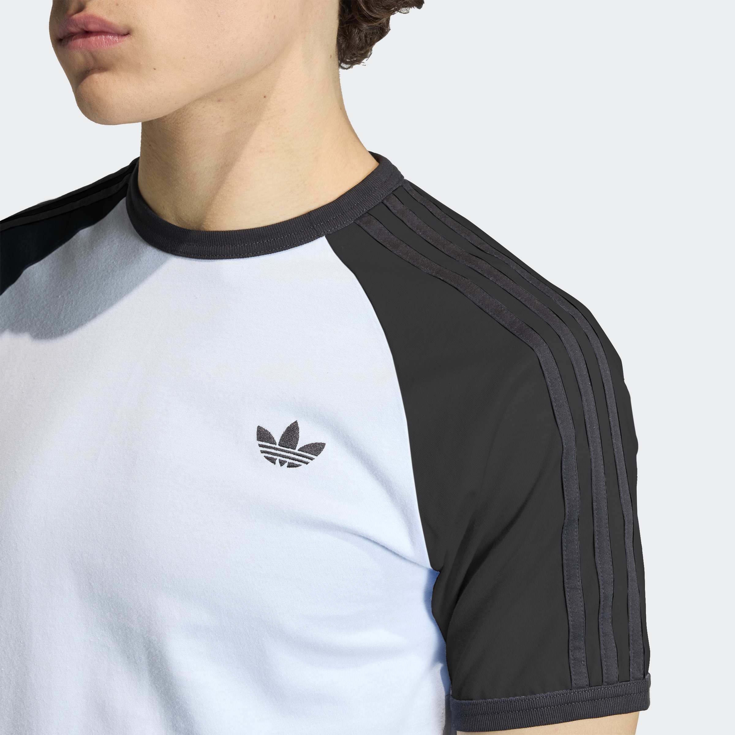 Men's adidas Originals 3-Stripes T-Shirt Crystal Sky