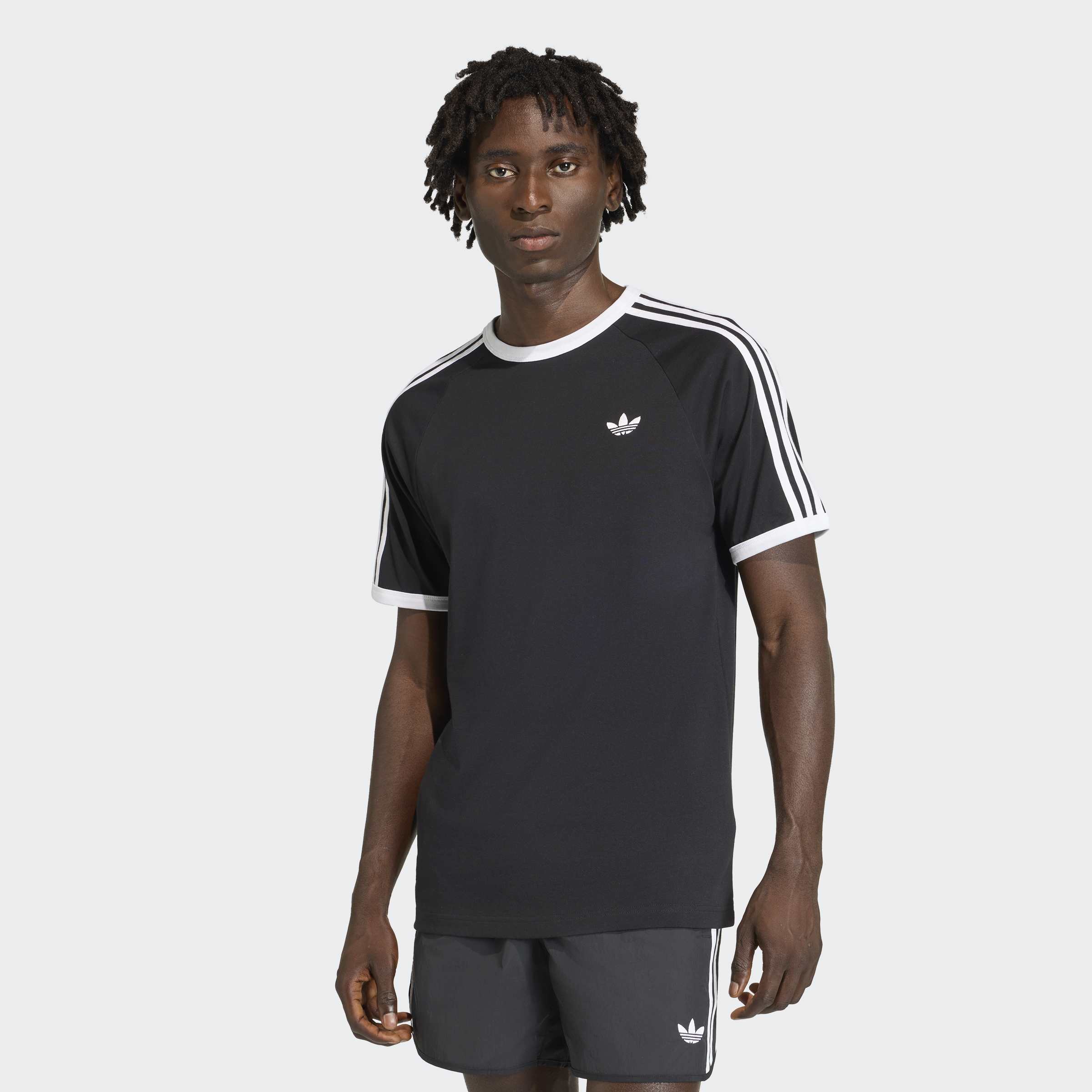Men's adidas Originals 3-Stripes T-Shirt Black | Chicago City Sports