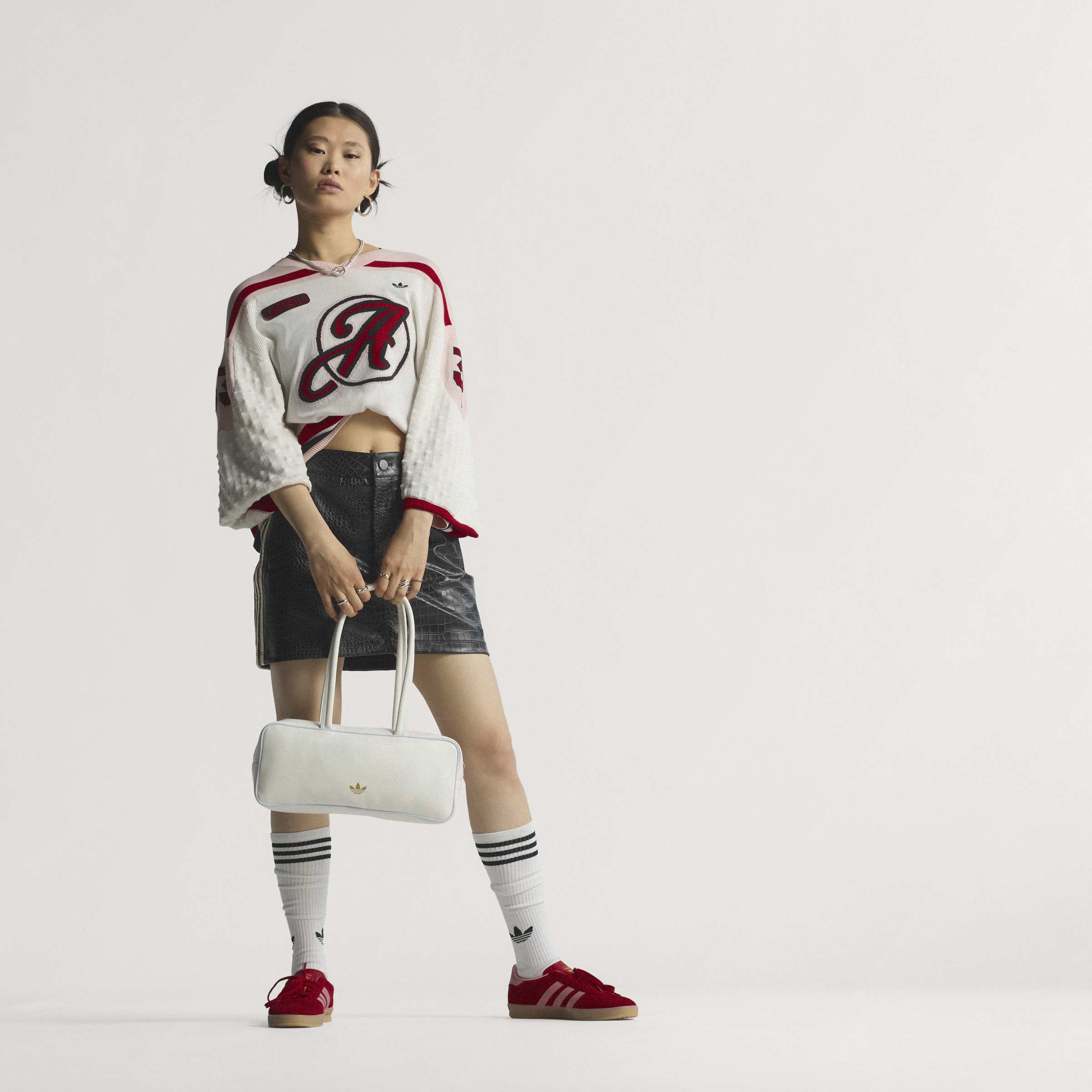 Women's adidas Originals Pleather Mini Skirt Black