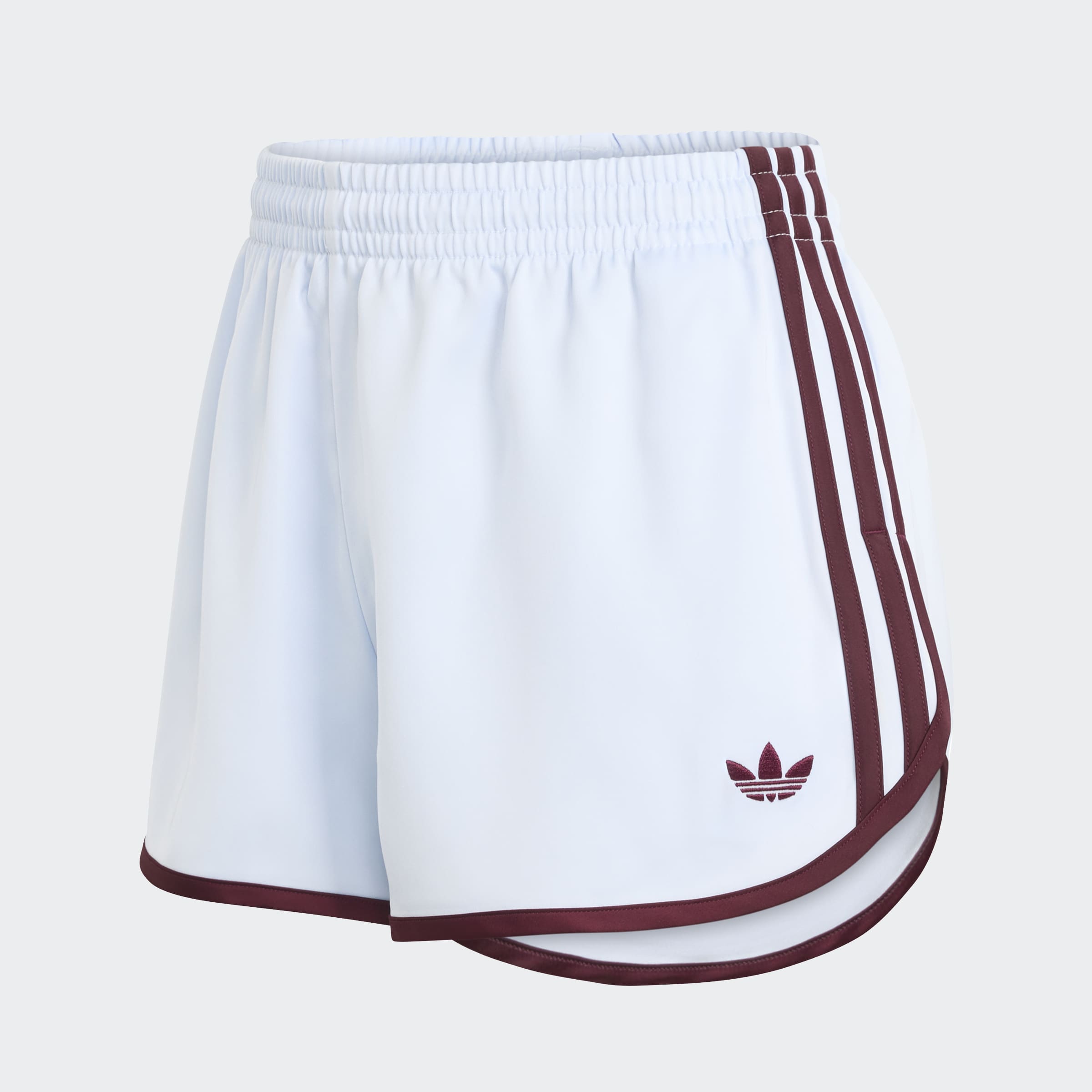Women's adidas Originals 3-Stripes Sprinter Shorts Crystal Sky / Maroon