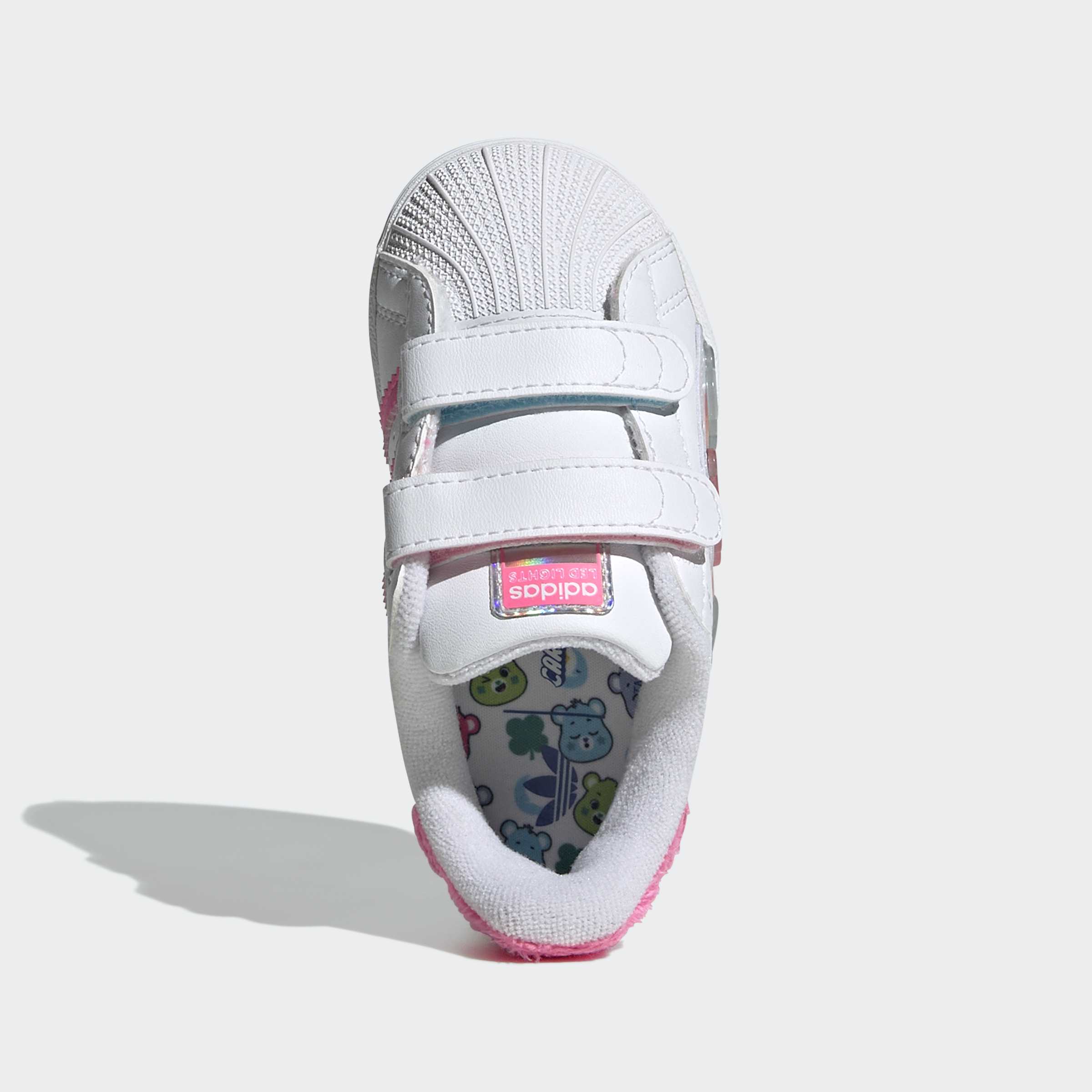 Toddlers adidas x Care Bears Superstar LED Lights Comfort Closure Shoes White
