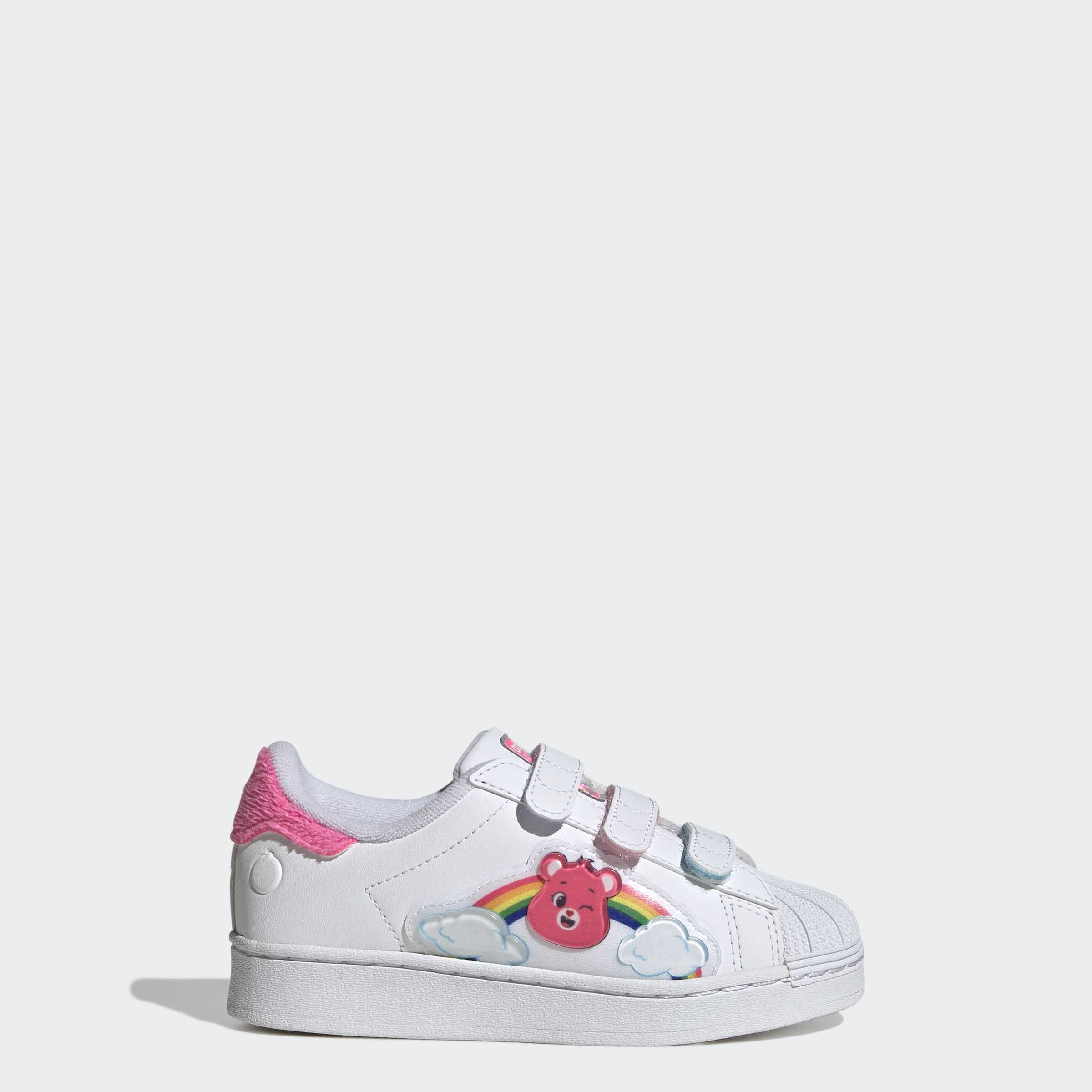 Little Kids adidas x Care Bears Superstar LED Lights Comfort Closure Shoes White