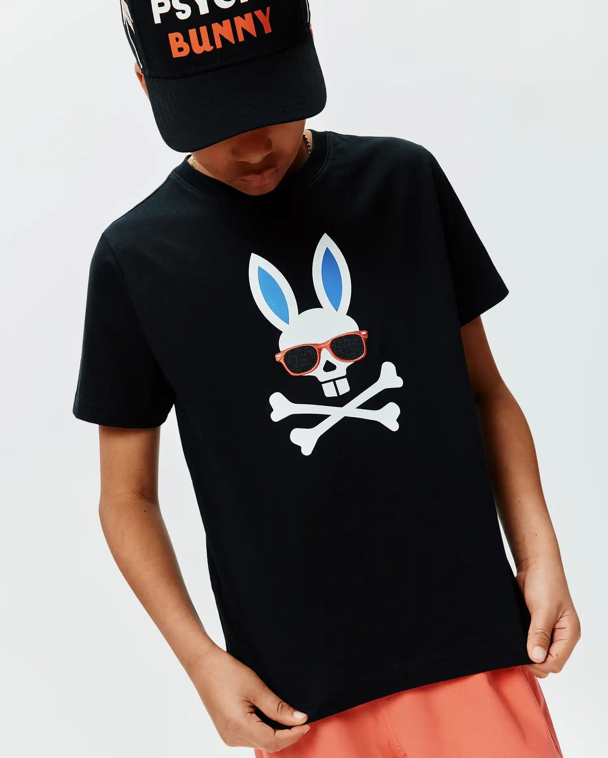 Kids Psycho Bunny Sunny Graphic Tee Black