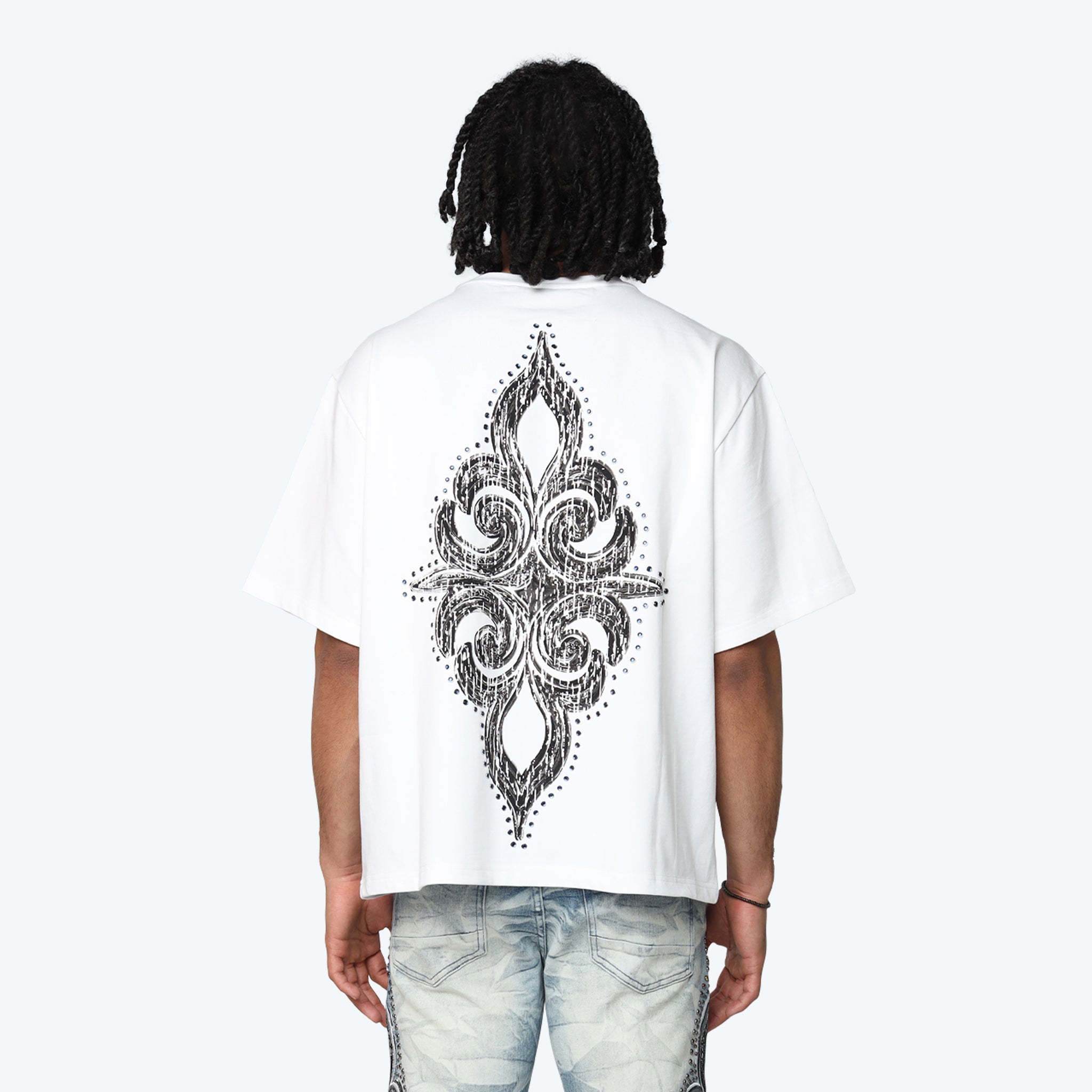 Smoke Rise Wide Cropped Luminous T-Shirt White | Chicago City Sports