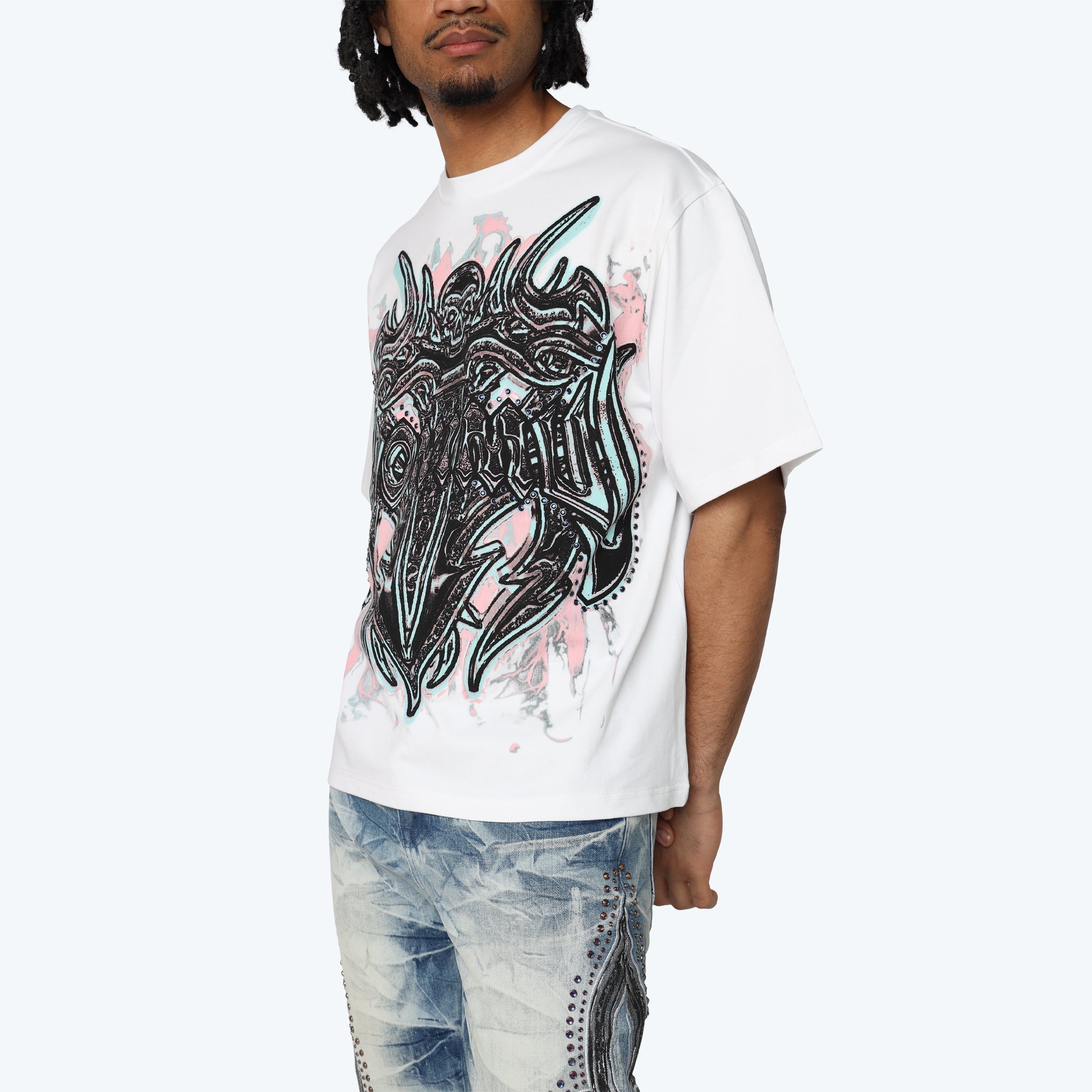 Men's Smoke Rise Wide Cropped Luminous T-Shirt White