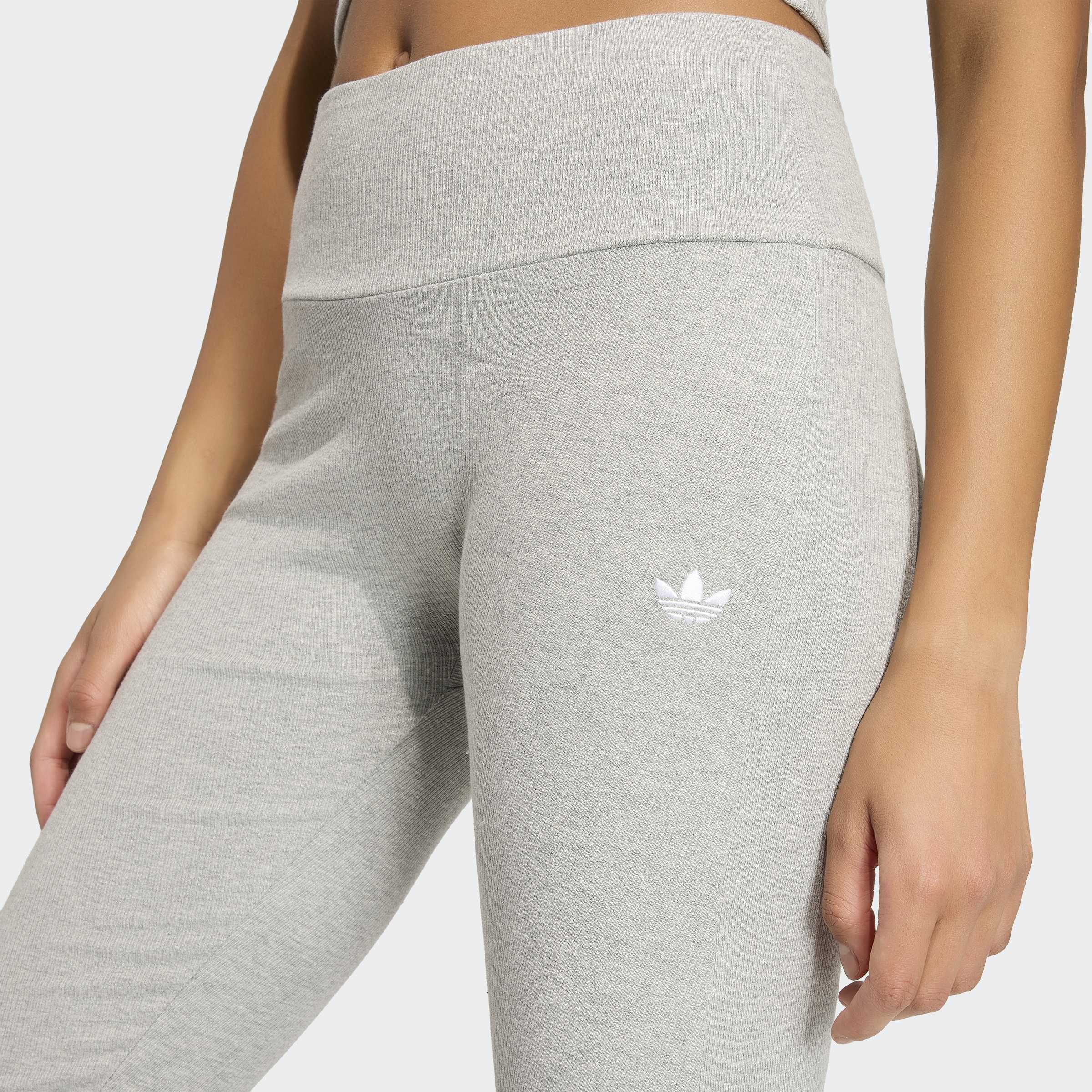 Women's adidas Originals Essentials Rib Flared Leggings Medium Grey Heather